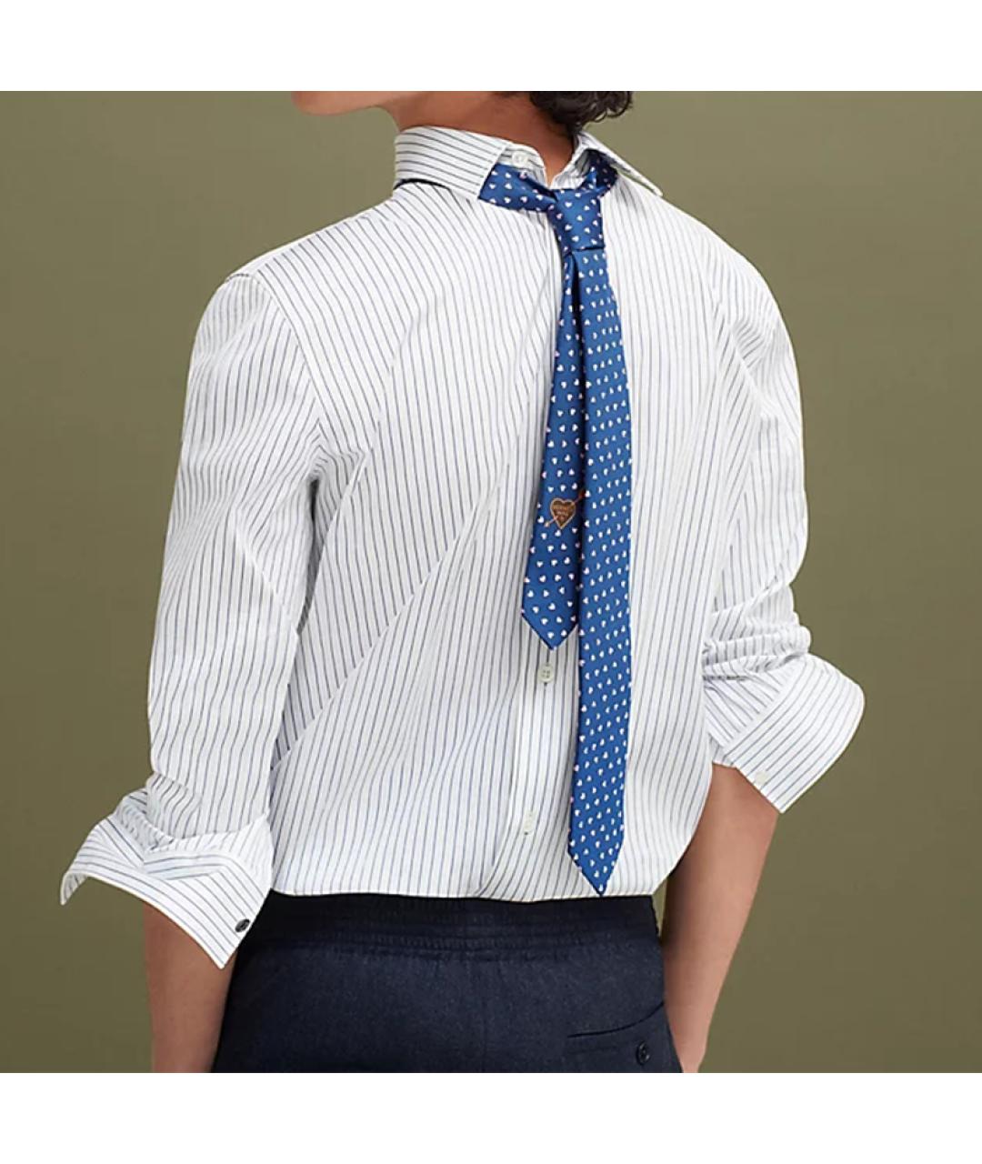 HERMES Синий галстук, фото 4