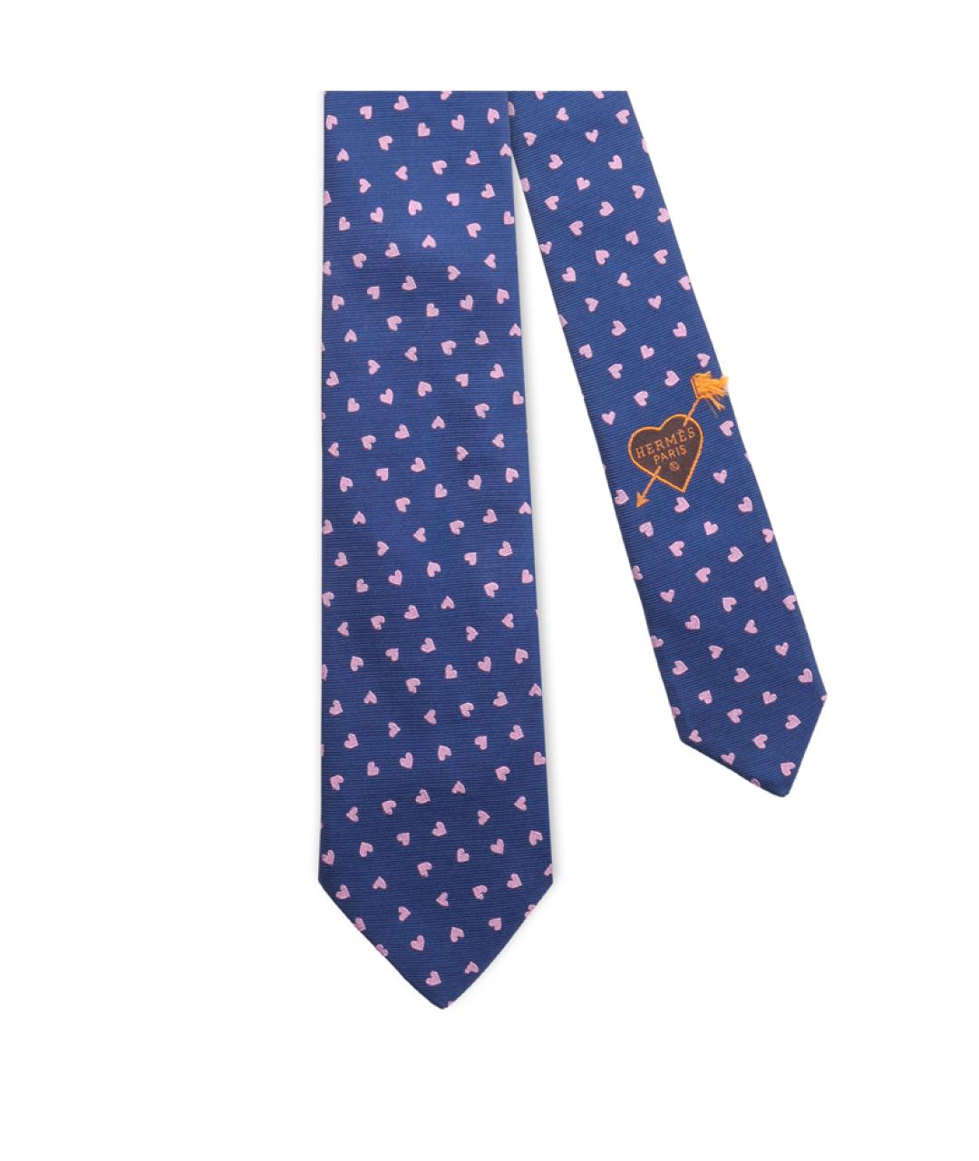 HERMES Синий галстук, фото 2