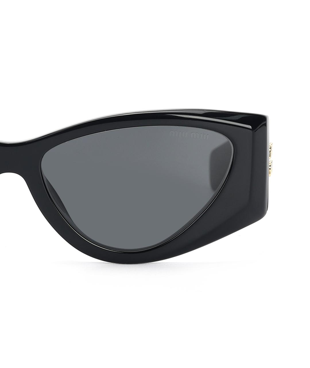 MIU MIU Черные пластиковые солнцезащитные очки, фото 4