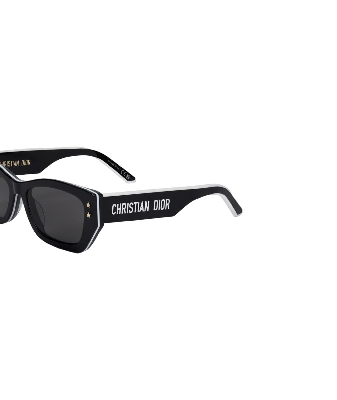 CHRISTIAN DIOR Черные пластиковые солнцезащитные очки, фото 4