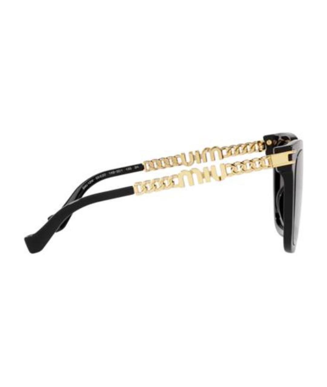 MIU MIU Черные металлические солнцезащитные очки, фото 3