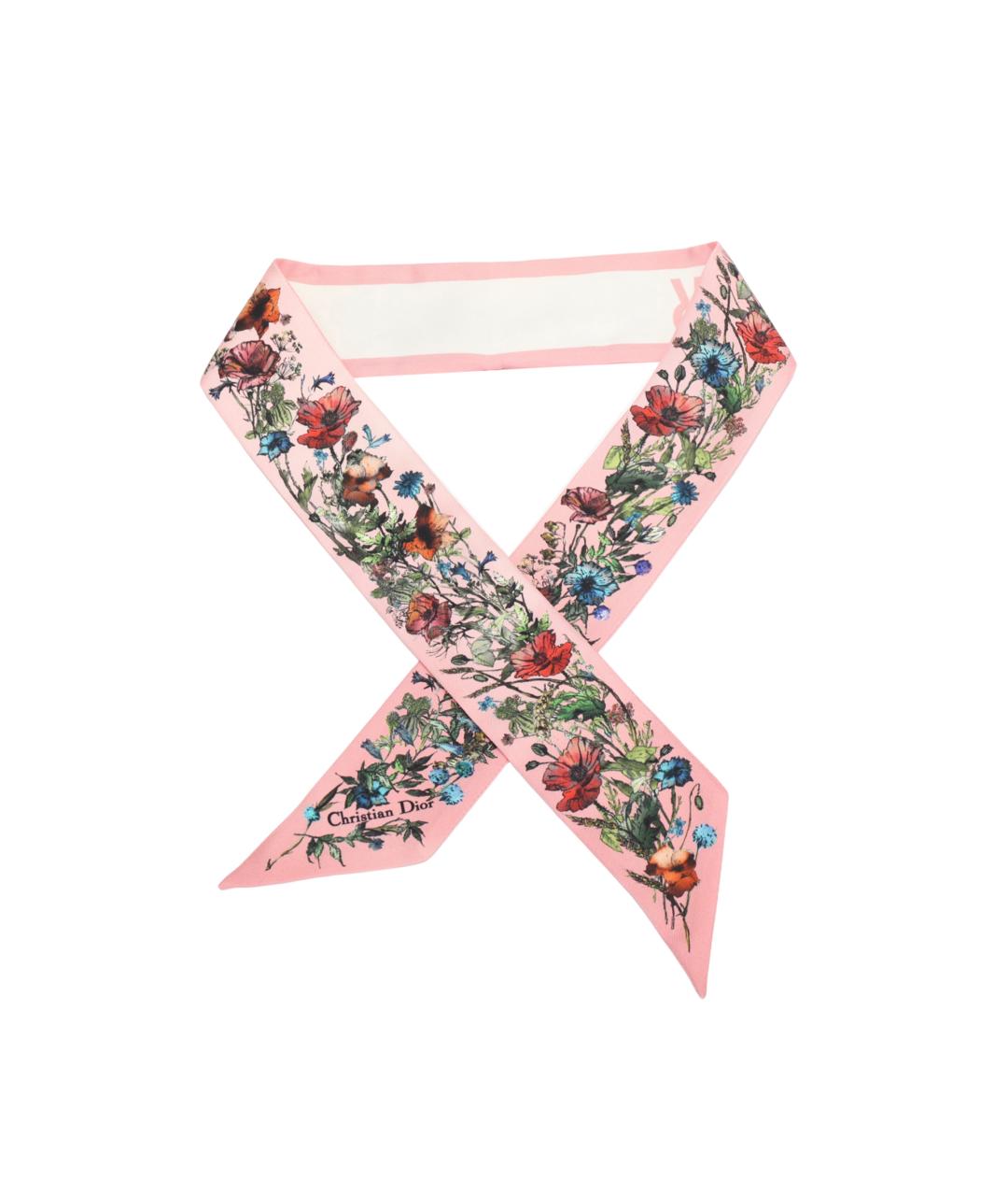 CHRISTIAN DIOR Мульти шелковый шарф, фото 4