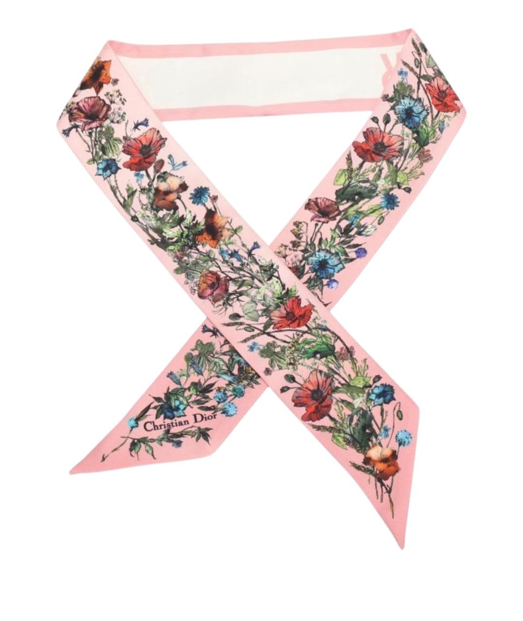 CHRISTIAN DIOR Мульти шелковый шарф, фото 1
