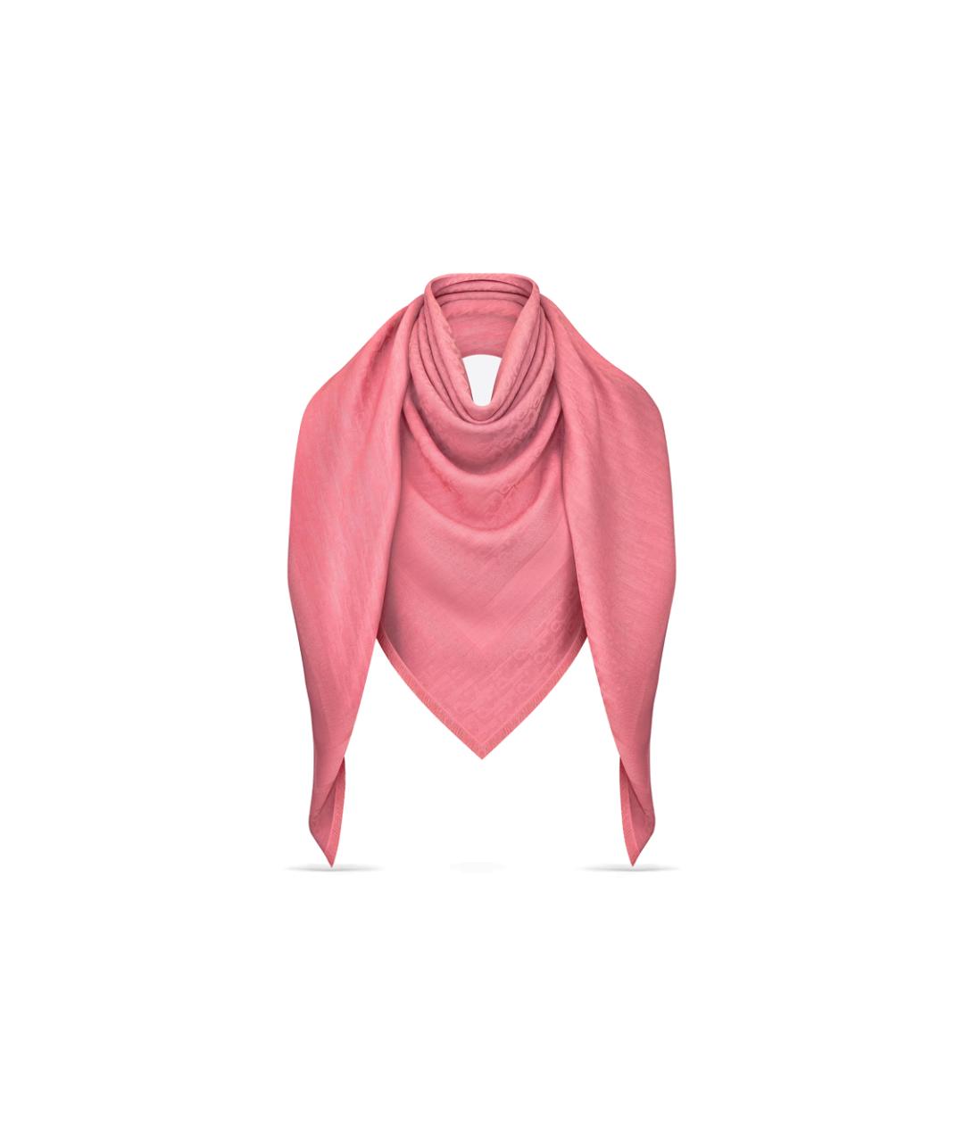 CHRISTIAN DIOR Розовый шарф, фото 5