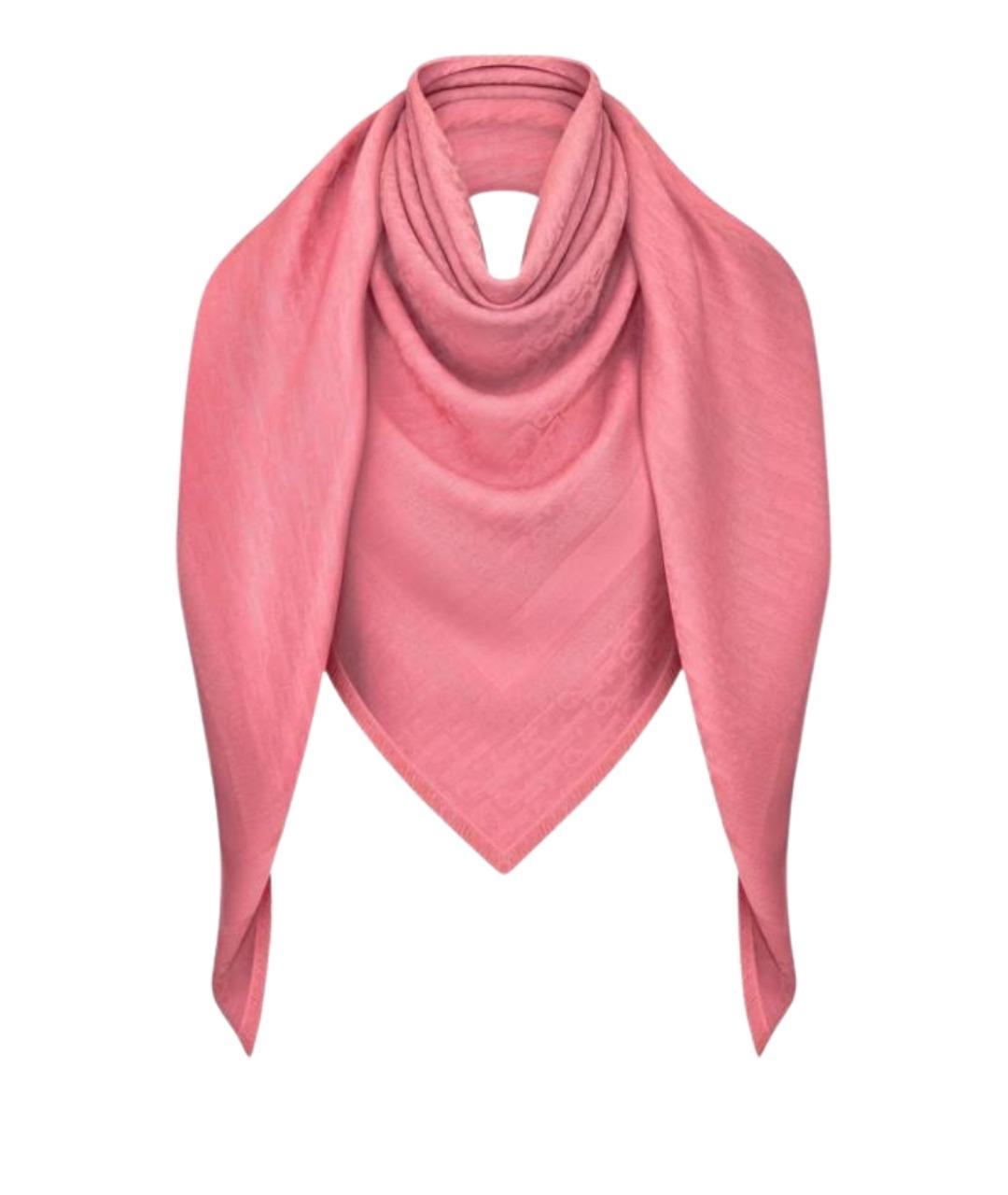 CHRISTIAN DIOR Розовый шарф, фото 1