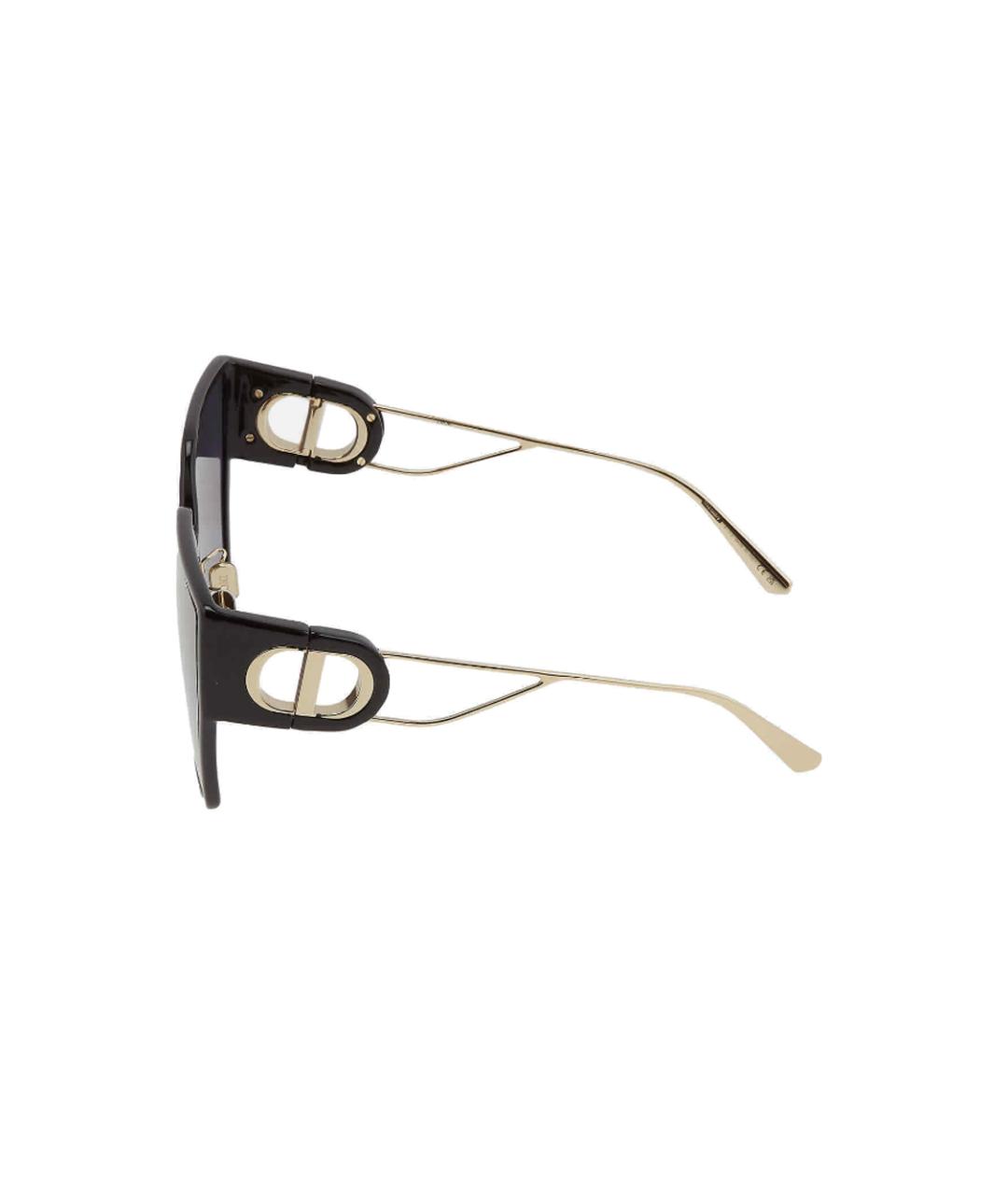 CHRISTIAN DIOR Черные металлические солнцезащитные очки, фото 3