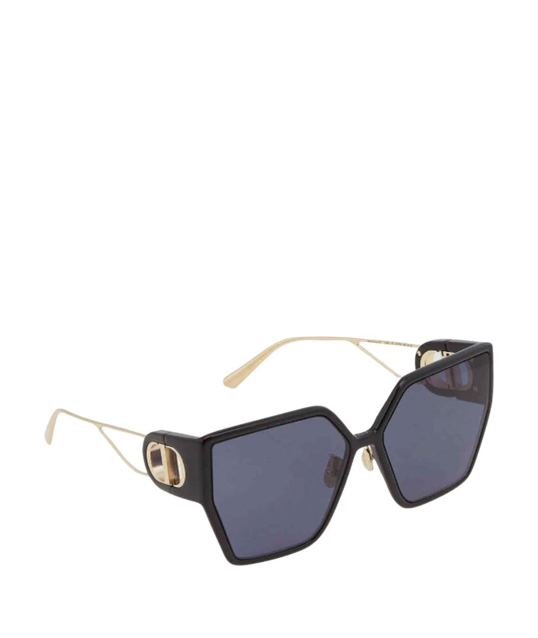 CHRISTIAN DIOR Черные металлические солнцезащитные очки, фото 1