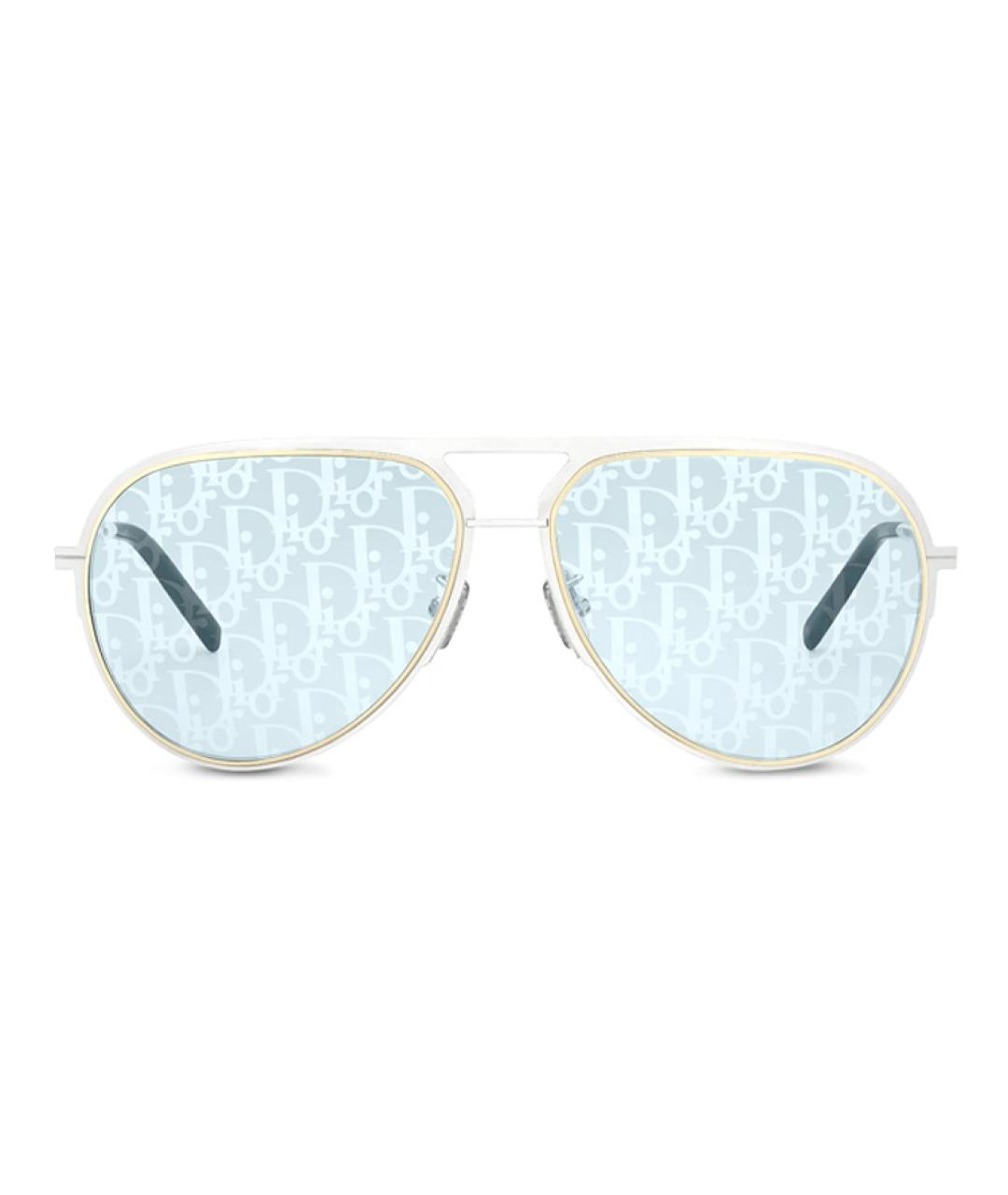 CHRISTIAN DIOR Голубые металлические солнцезащитные очки, фото 2