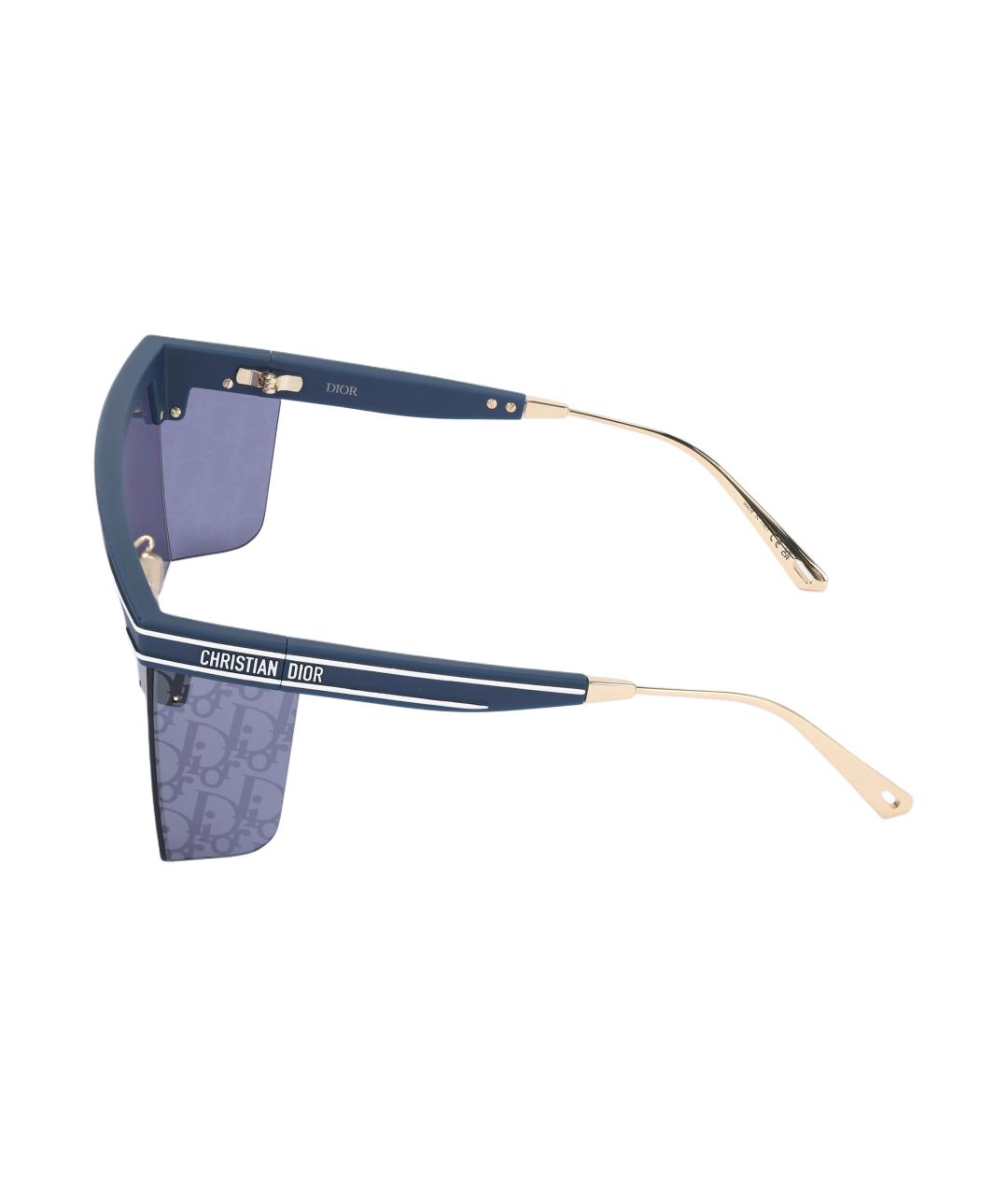 CHRISTIAN DIOR Голубые пластиковые солнцезащитные очки, фото 3