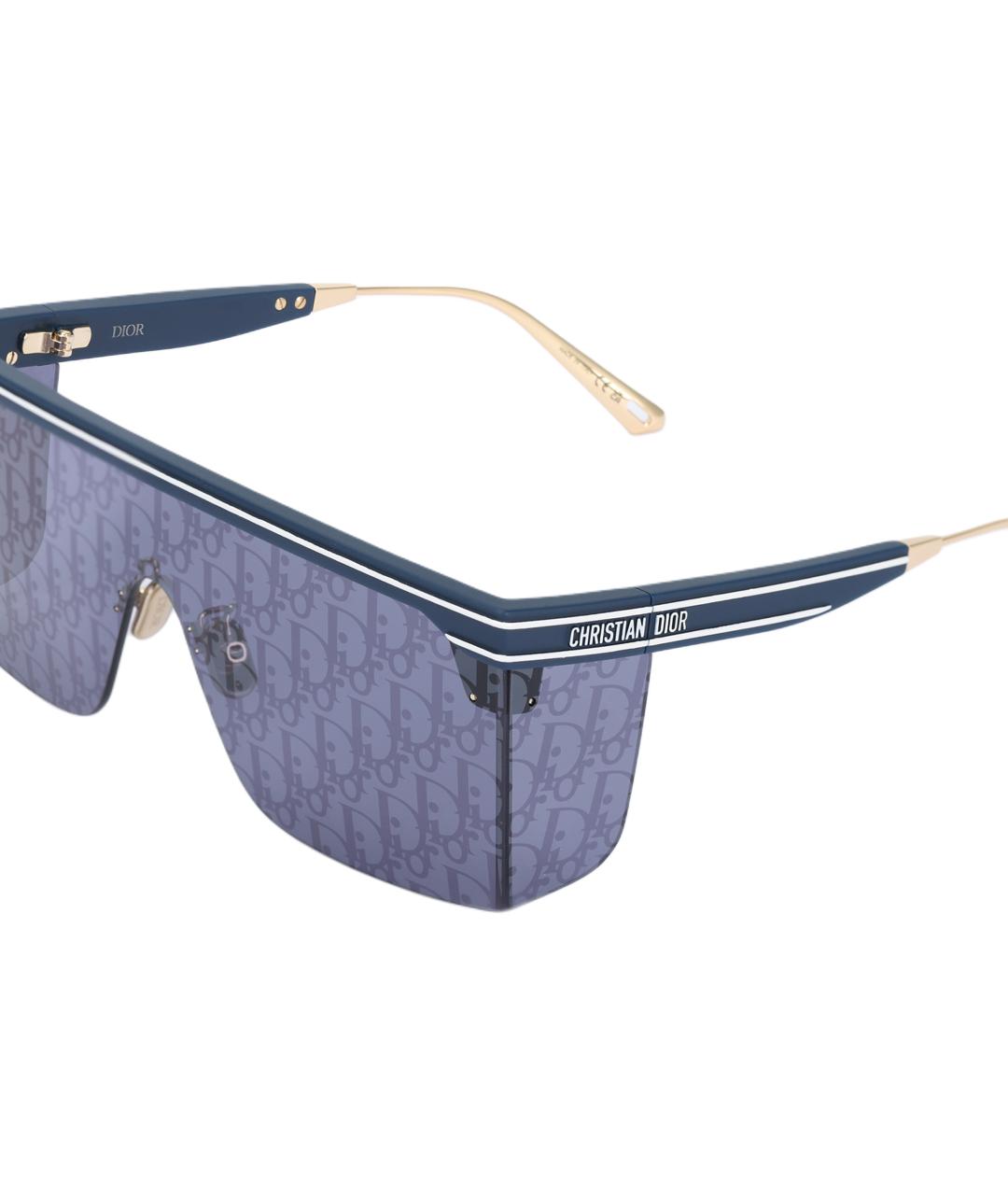 CHRISTIAN DIOR Голубые пластиковые солнцезащитные очки, фото 4