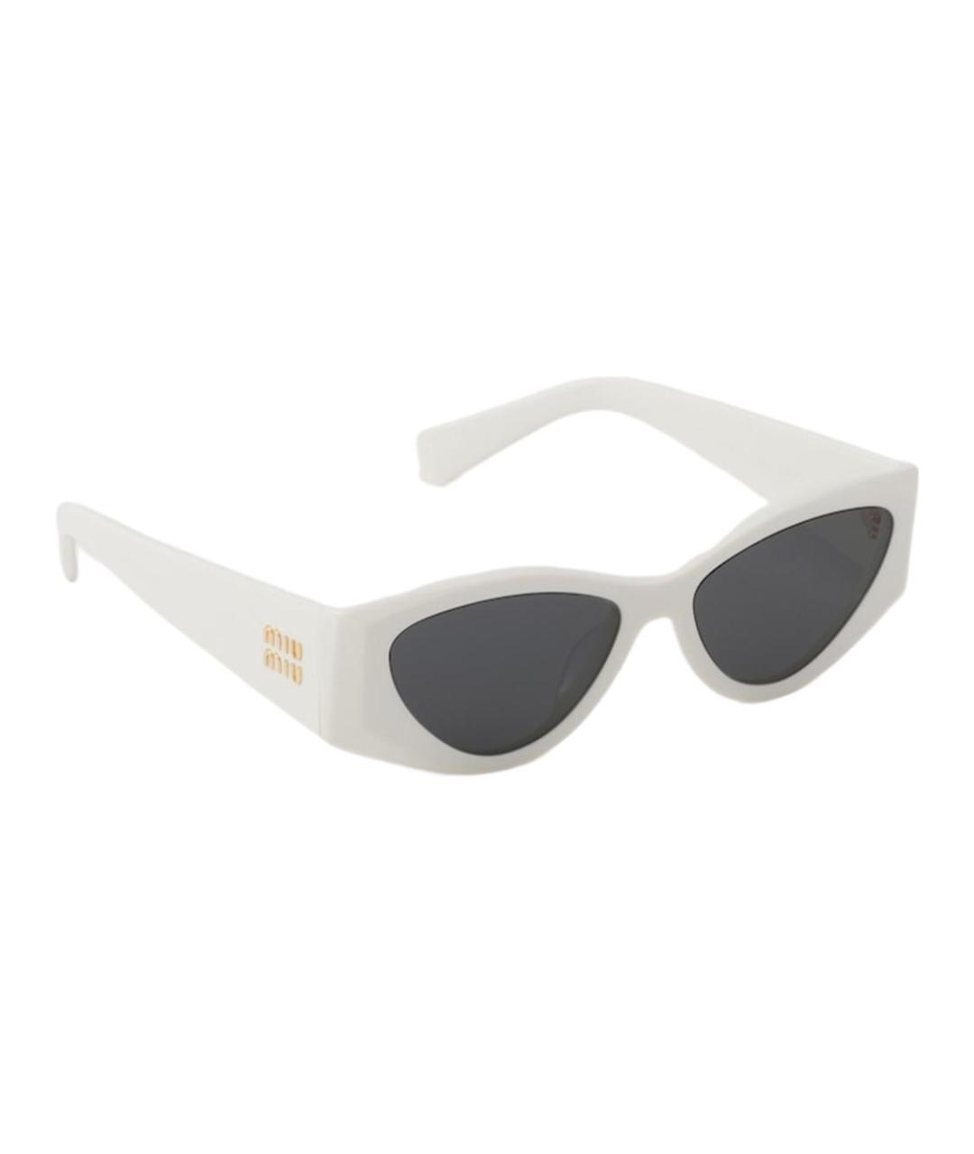 MIU MIU Белые пластиковые солнцезащитные очки, фото 2