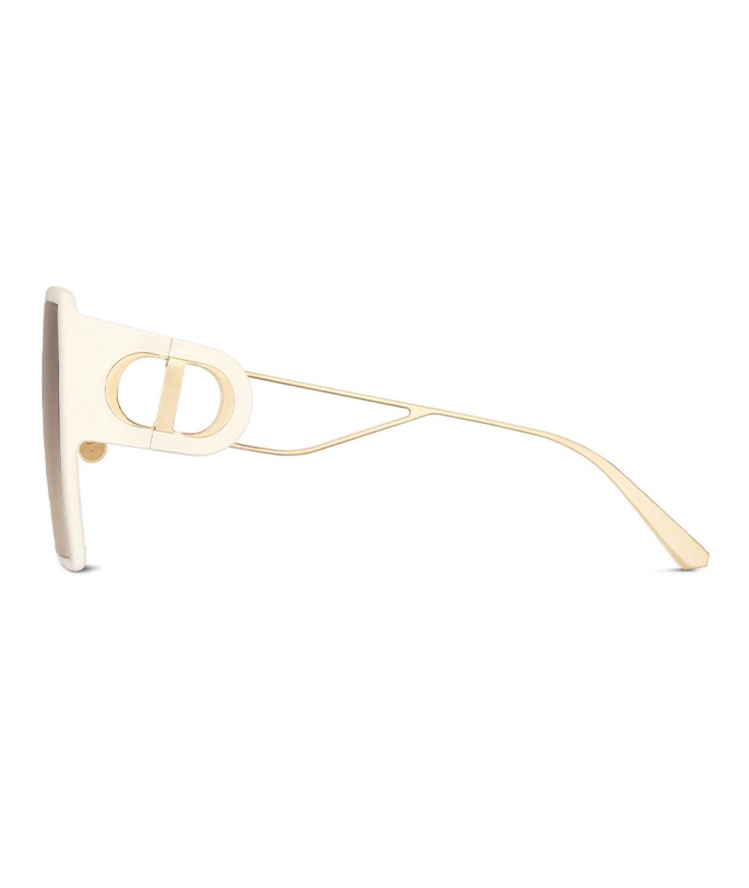 CHRISTIAN DIOR Бежевые пластиковые солнцезащитные очки, фото 3