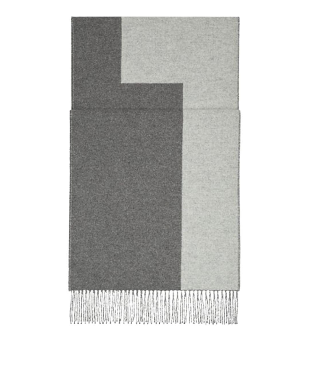 HERMES Серый шарф, фото 1