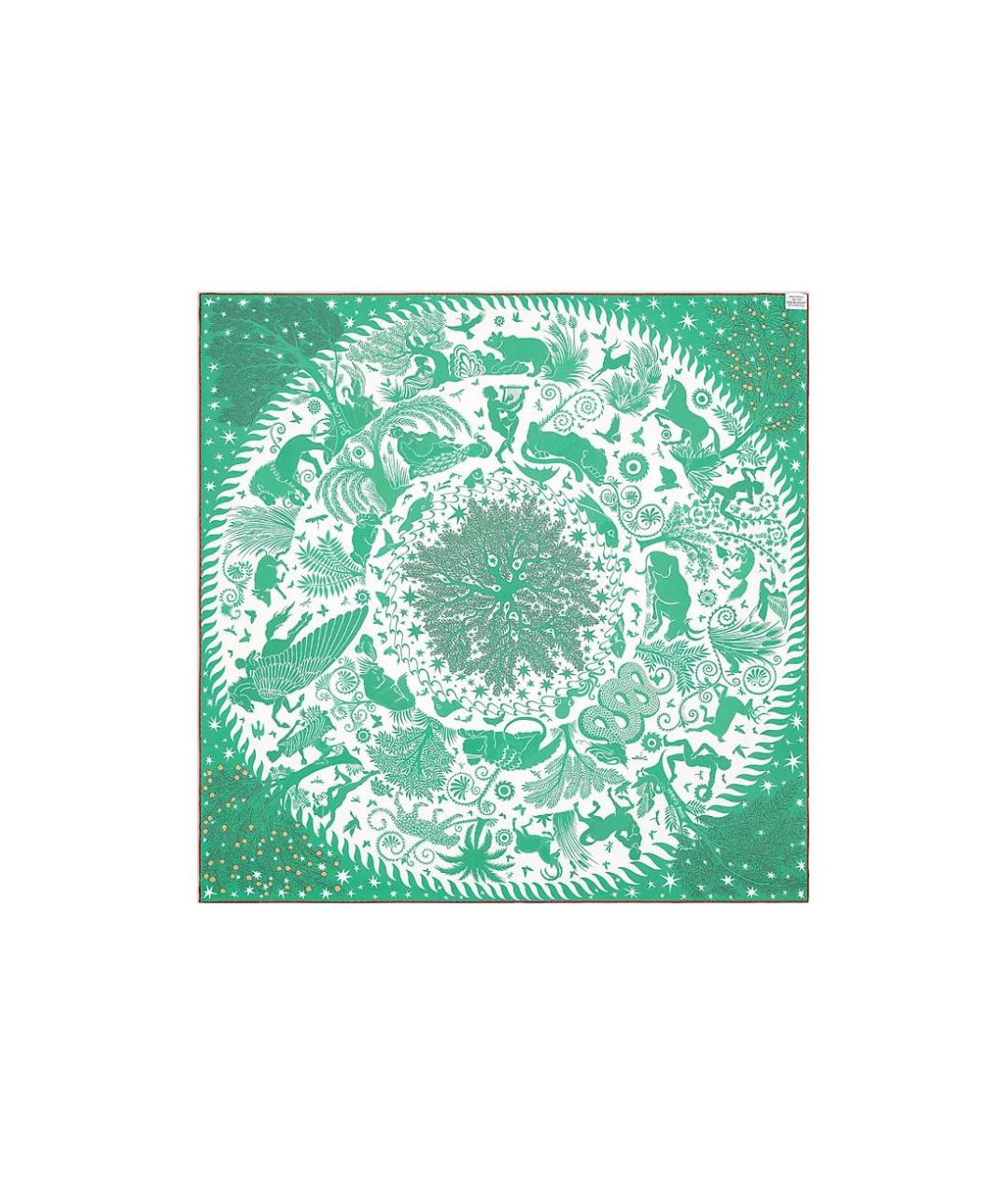 HERMES Бежевый шелковый шарф, фото 3