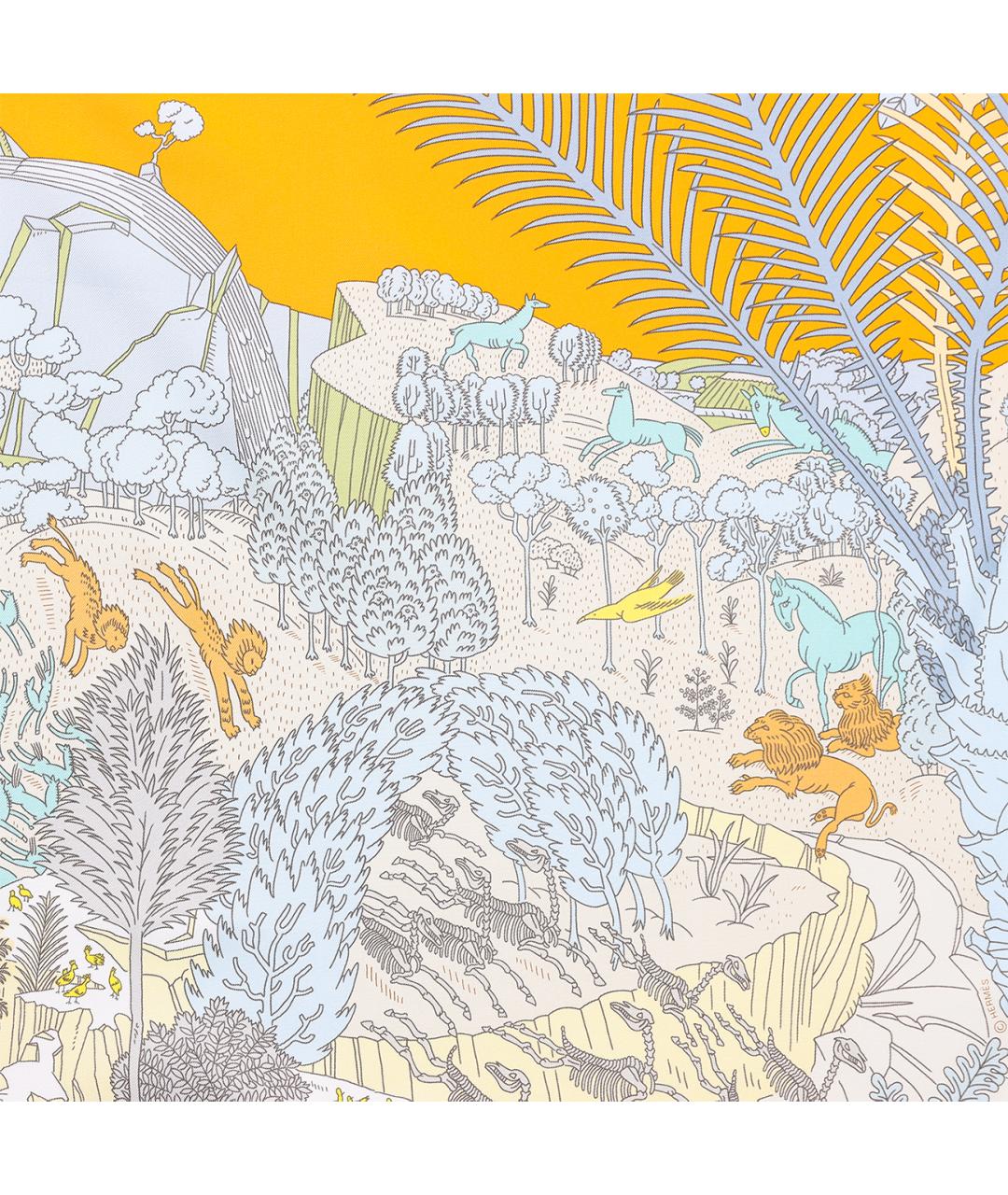 HERMES Мульти шелковый шарф, фото 3