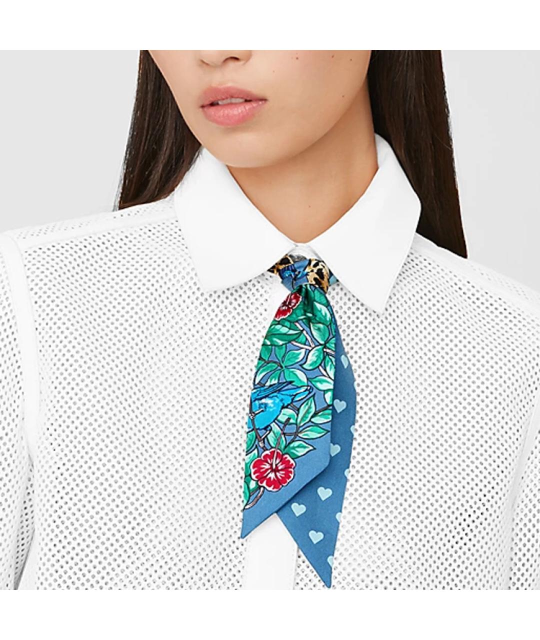 HERMES Голубой шарф, фото 2