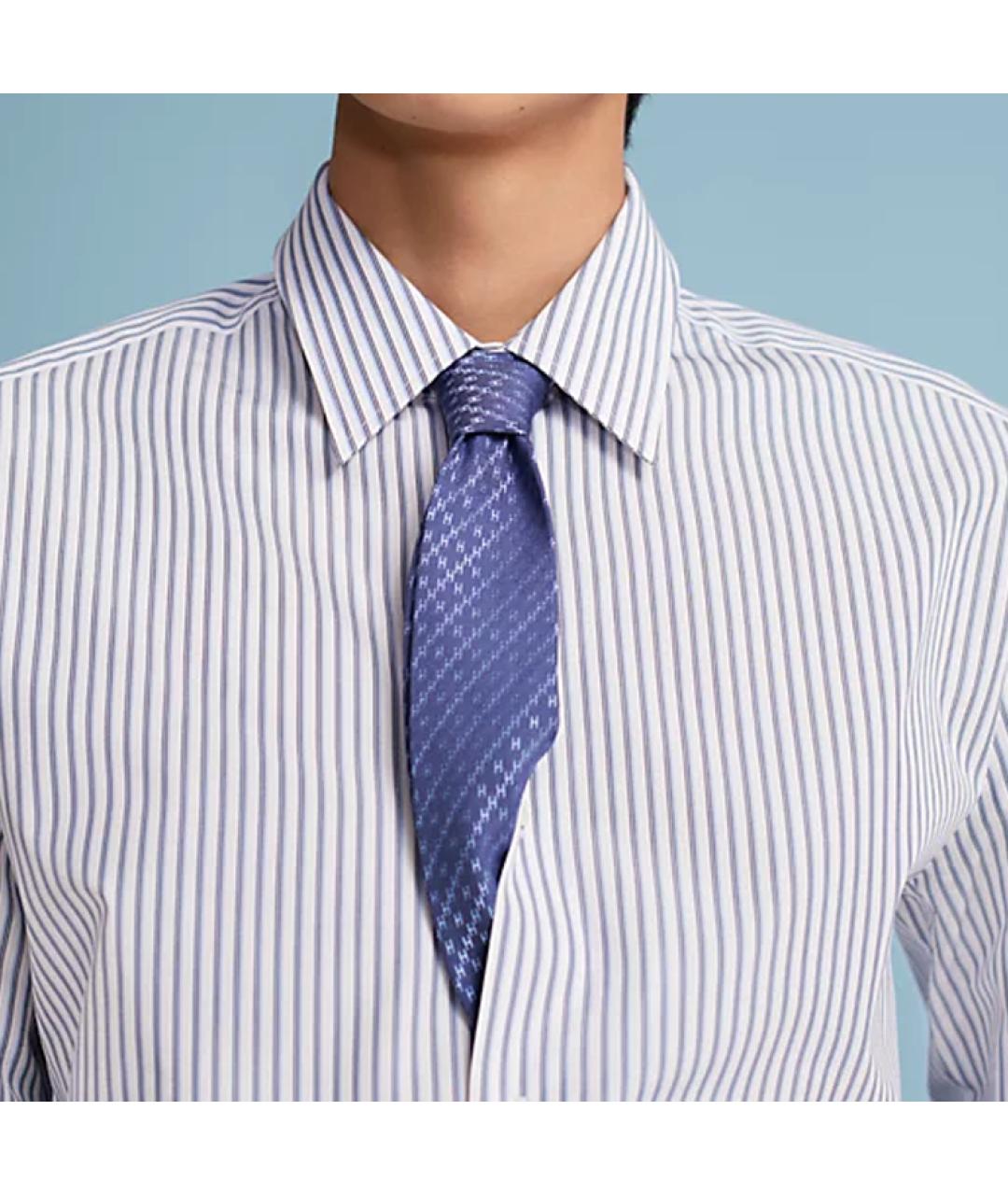 HERMES Синий галстук, фото 4