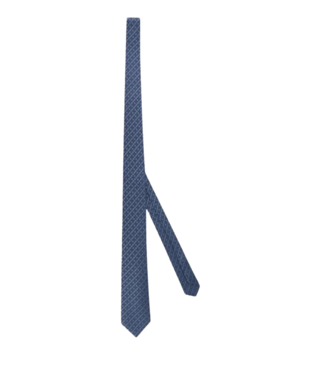 HERMES Синий галстук, фото 1