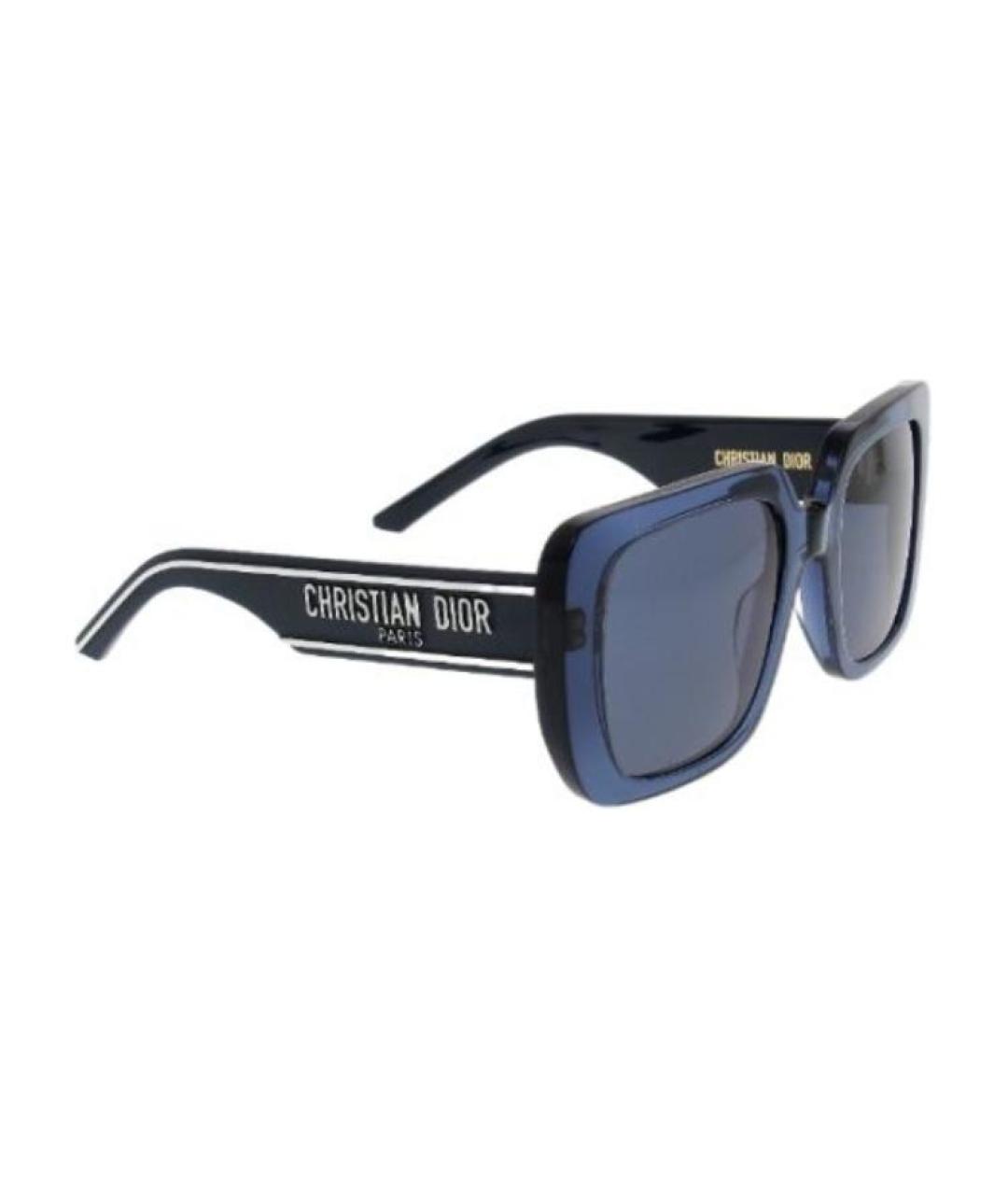 CHRISTIAN DIOR Синие пластиковые солнцезащитные очки, фото 3