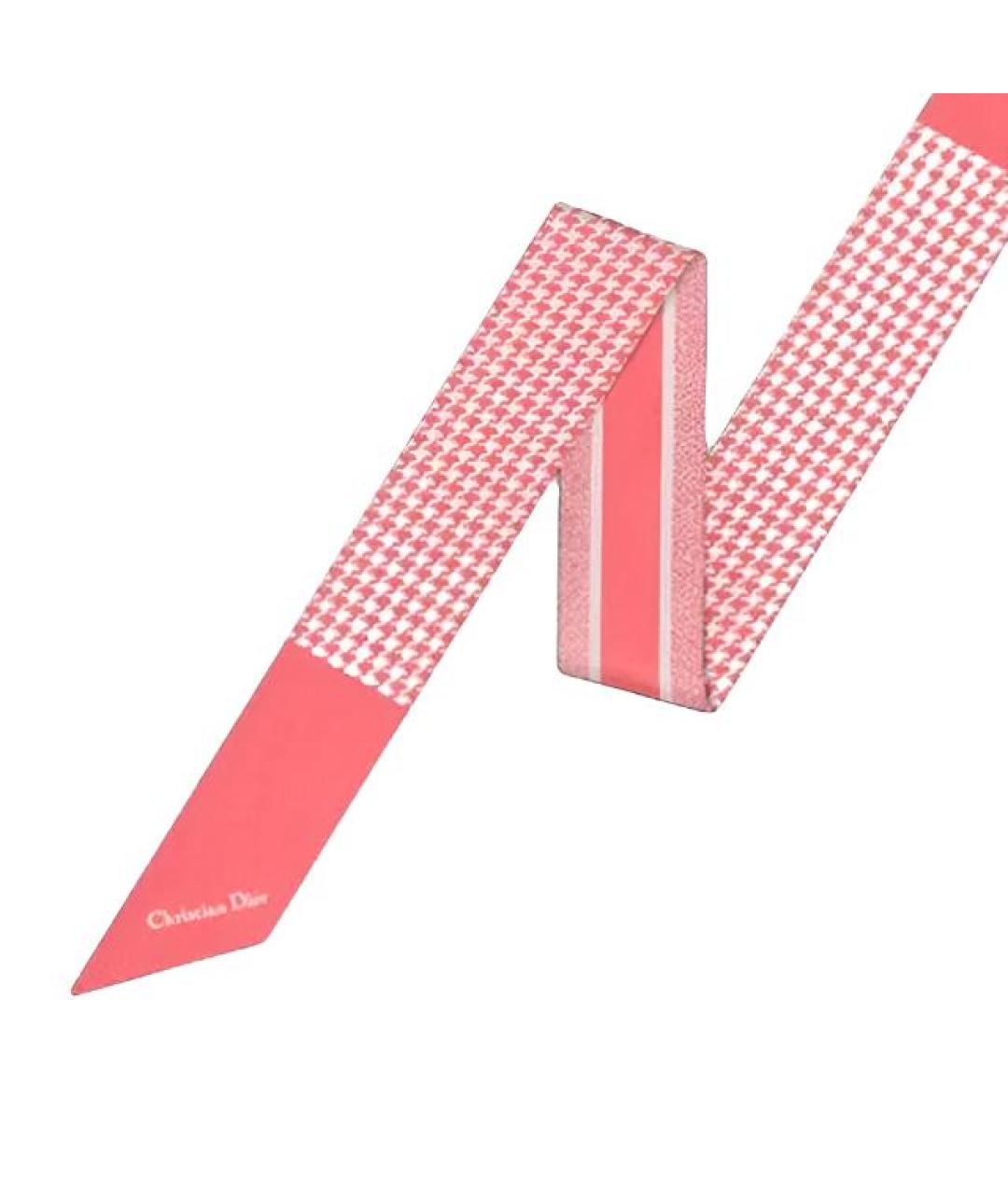 CHRISTIAN DIOR Розовый шарф, фото 3