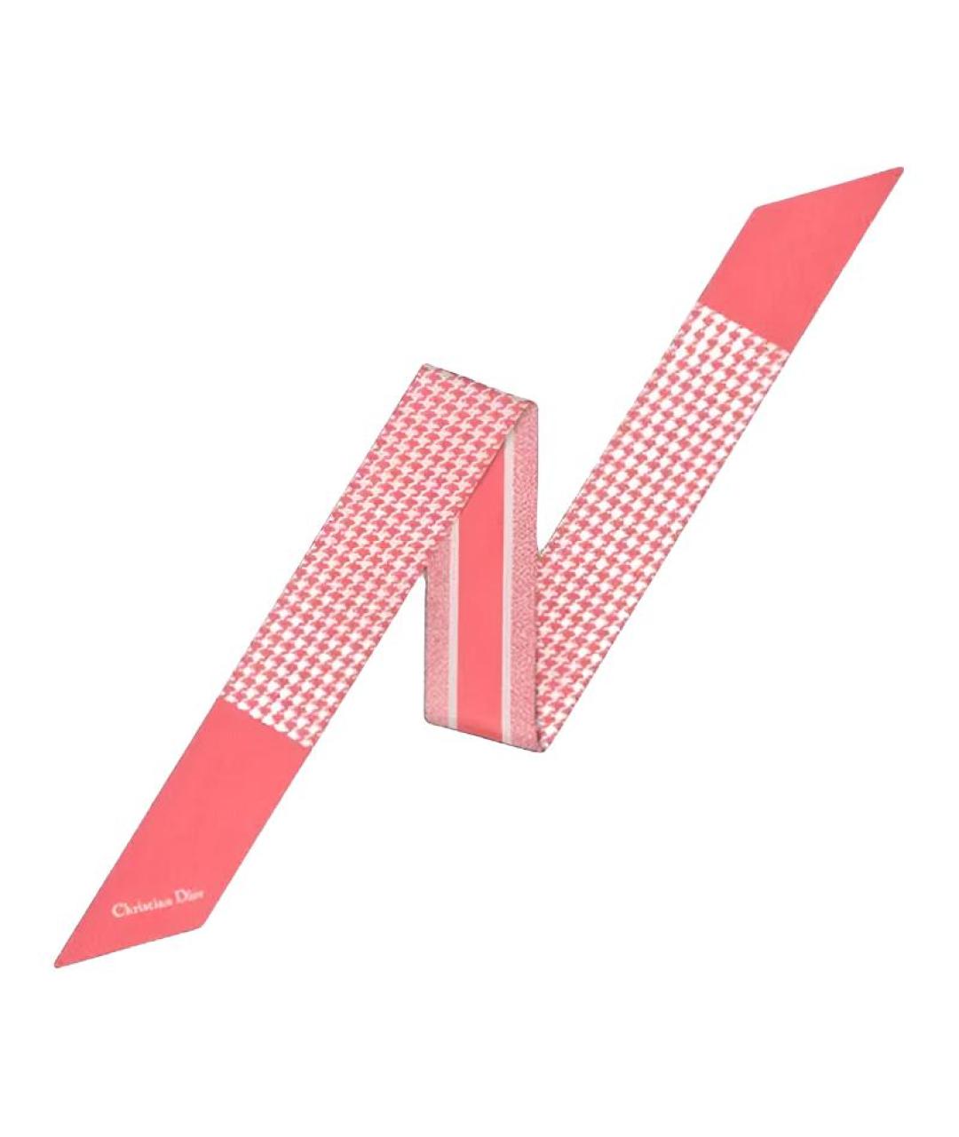 CHRISTIAN DIOR Розовый шарф, фото 1