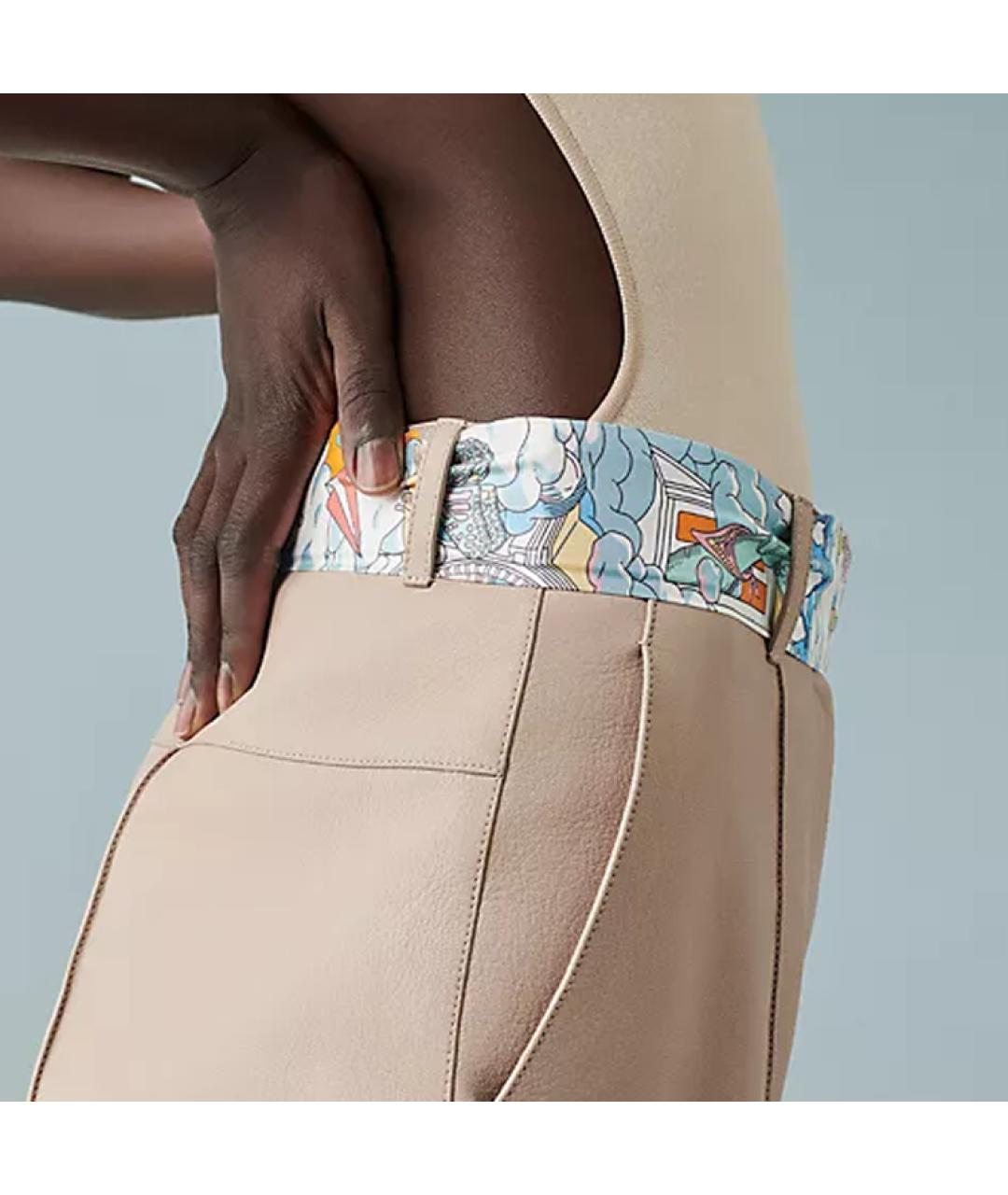 HERMES Мульти шелковый шарф, фото 2