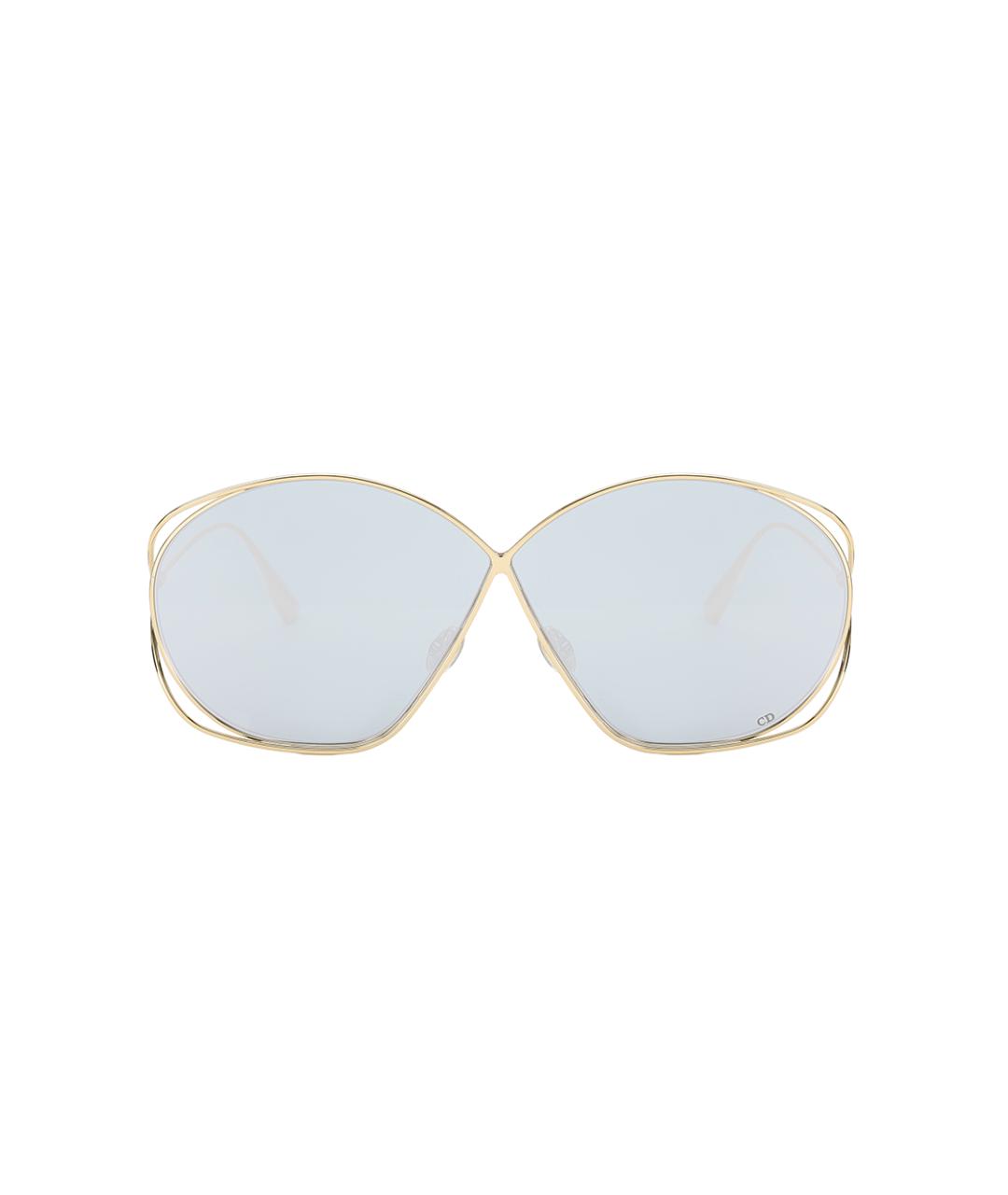 CHRISTIAN DIOR Золотые металлические солнцезащитные очки, фото 2