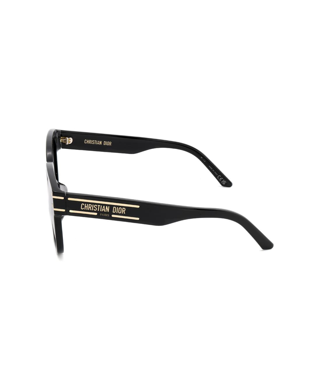 CHRISTIAN DIOR Черные пластиковые солнцезащитные очки, фото 3
