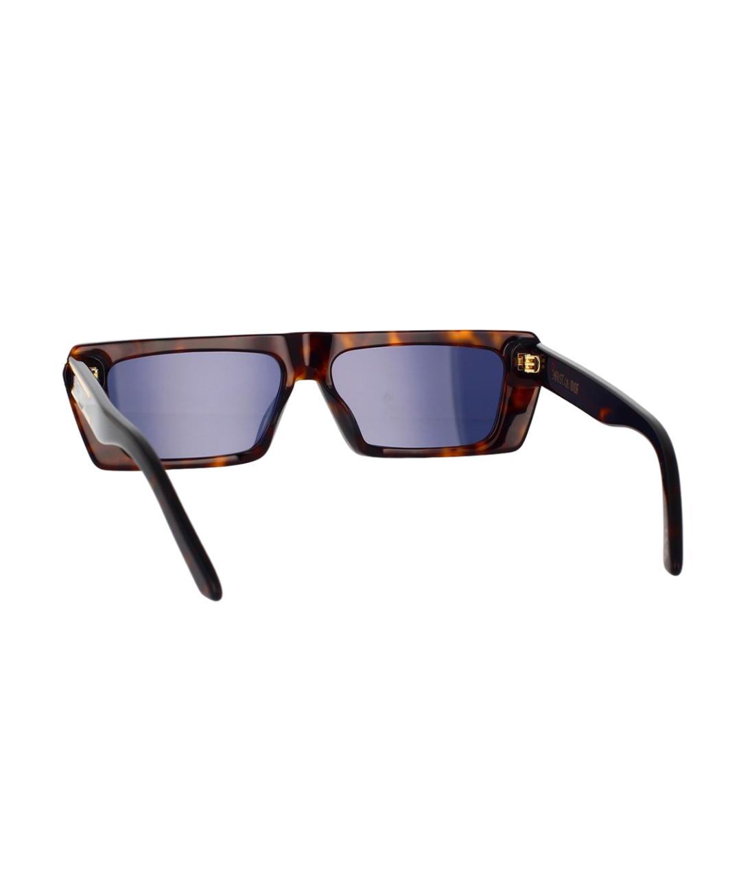 CHRISTIAN DIOR Коричневые пластиковые солнцезащитные очки, фото 4