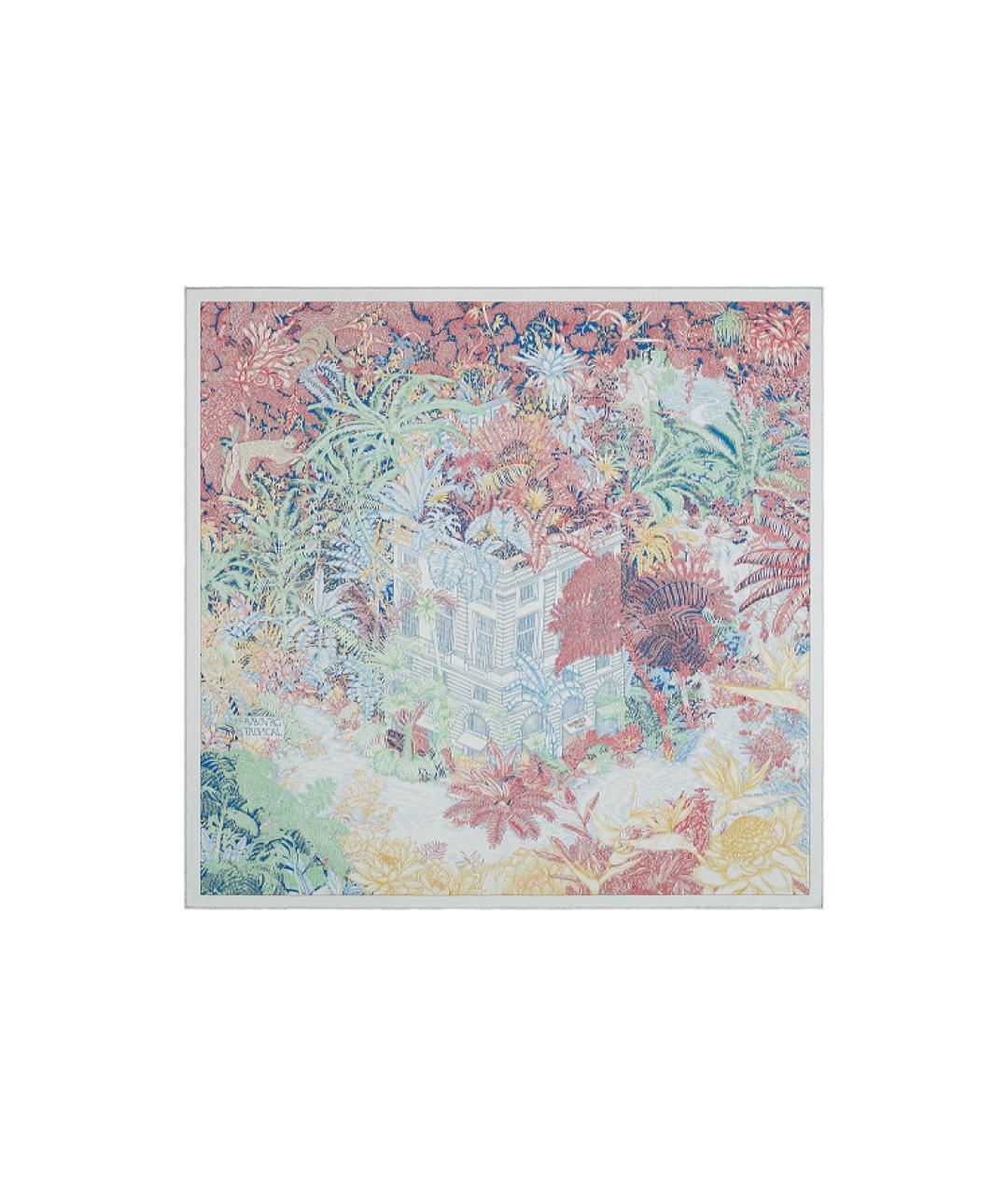 HERMES Мульти шелковый шарф, фото 3