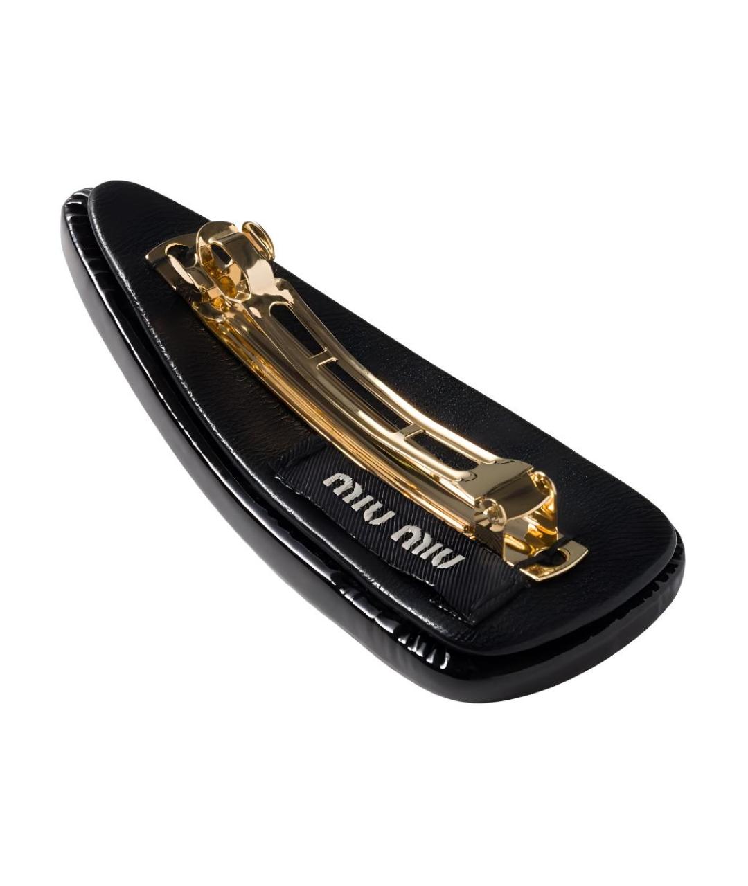 MIU MIU Черная заколка, фото 3