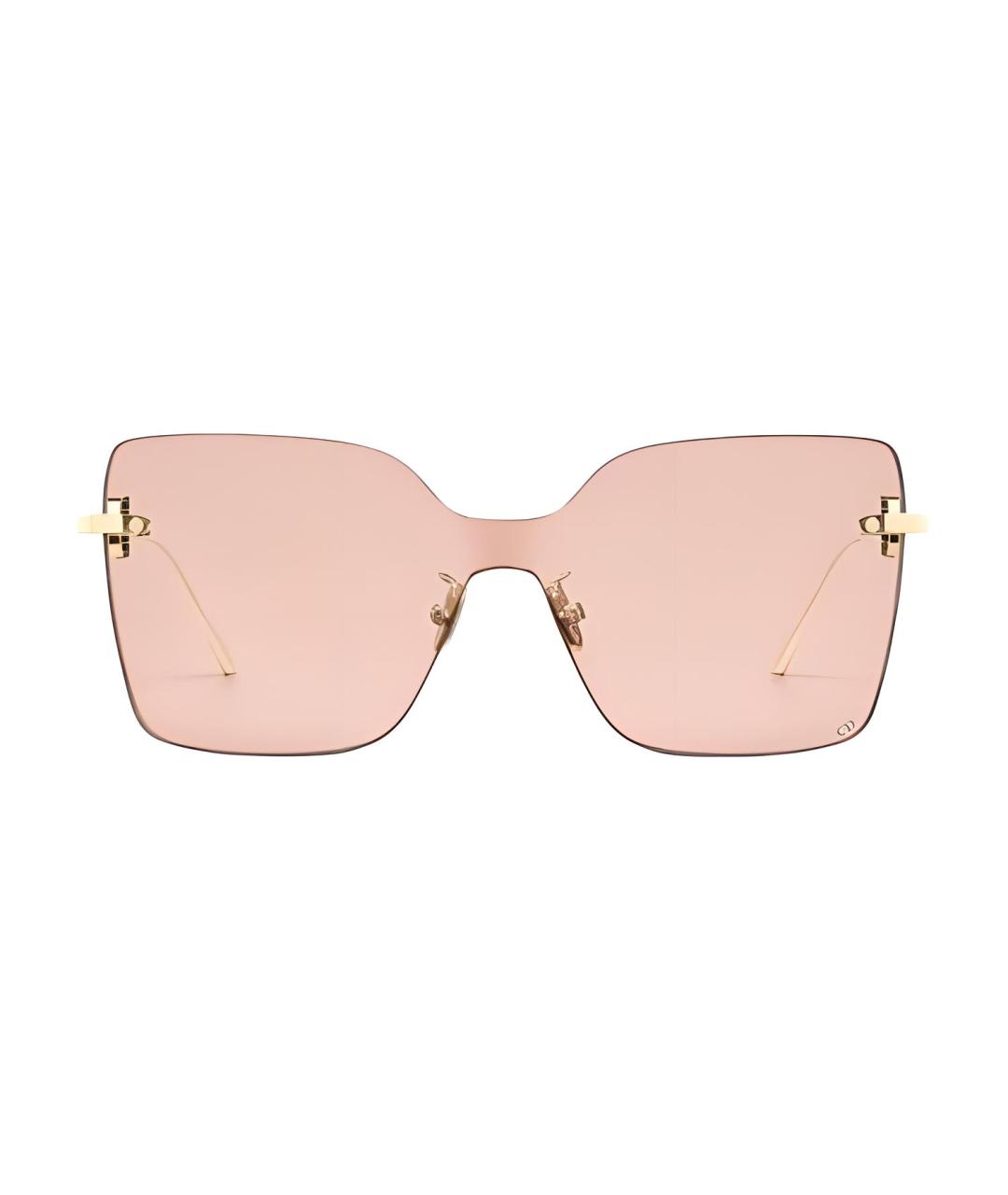 CHRISTIAN DIOR Золотые металлические солнцезащитные очки, фото 2
