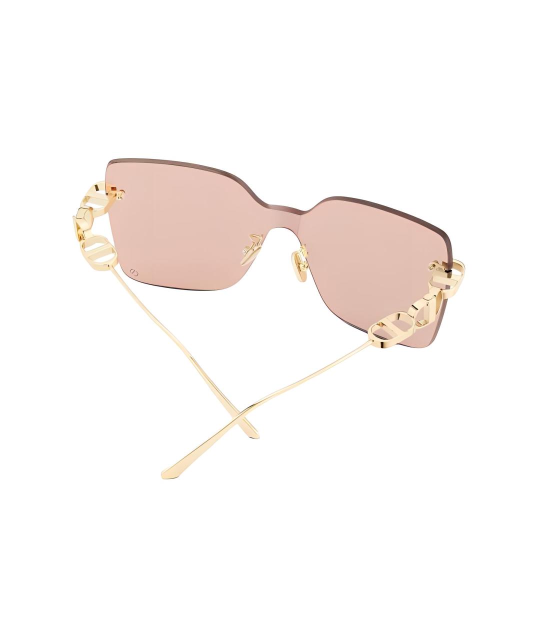 CHRISTIAN DIOR Золотые металлические солнцезащитные очки, фото 3