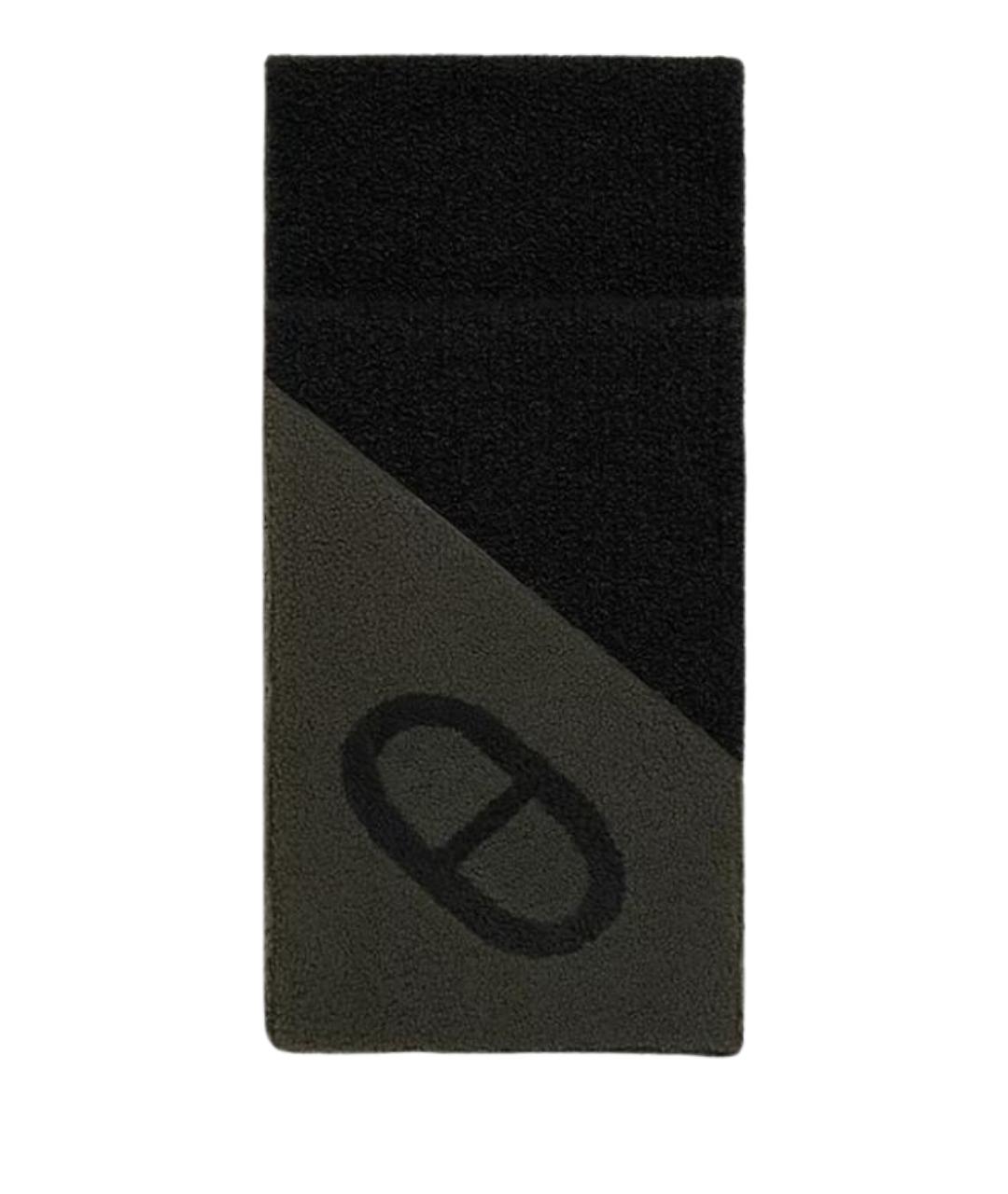 HERMES Черный шарф, фото 1