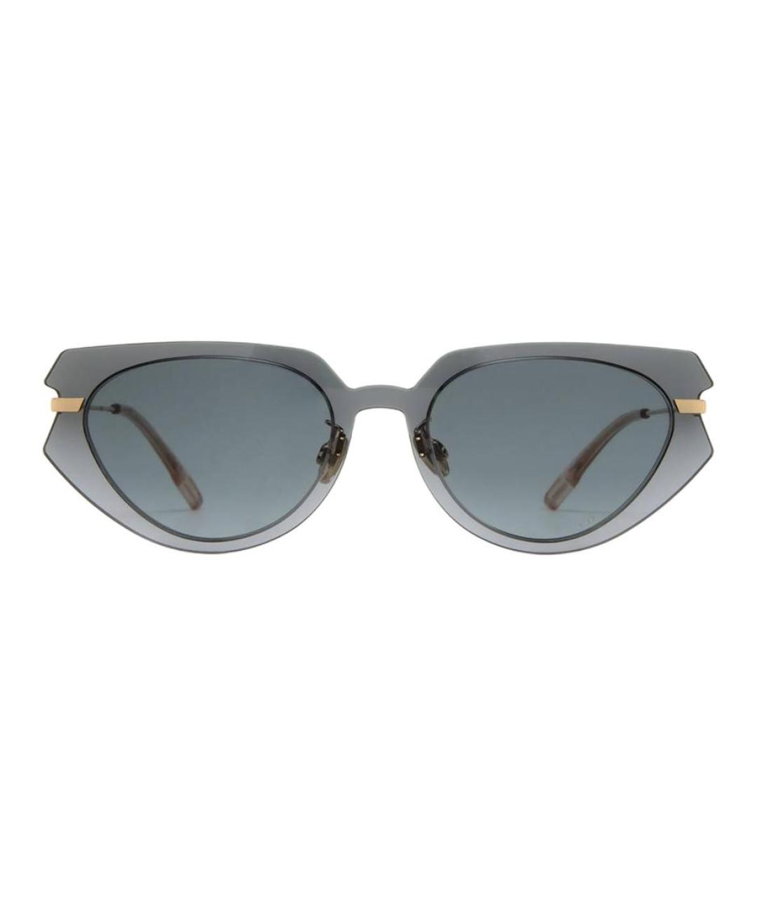 CHRISTIAN DIOR Серые металлические солнцезащитные очки, фото 1