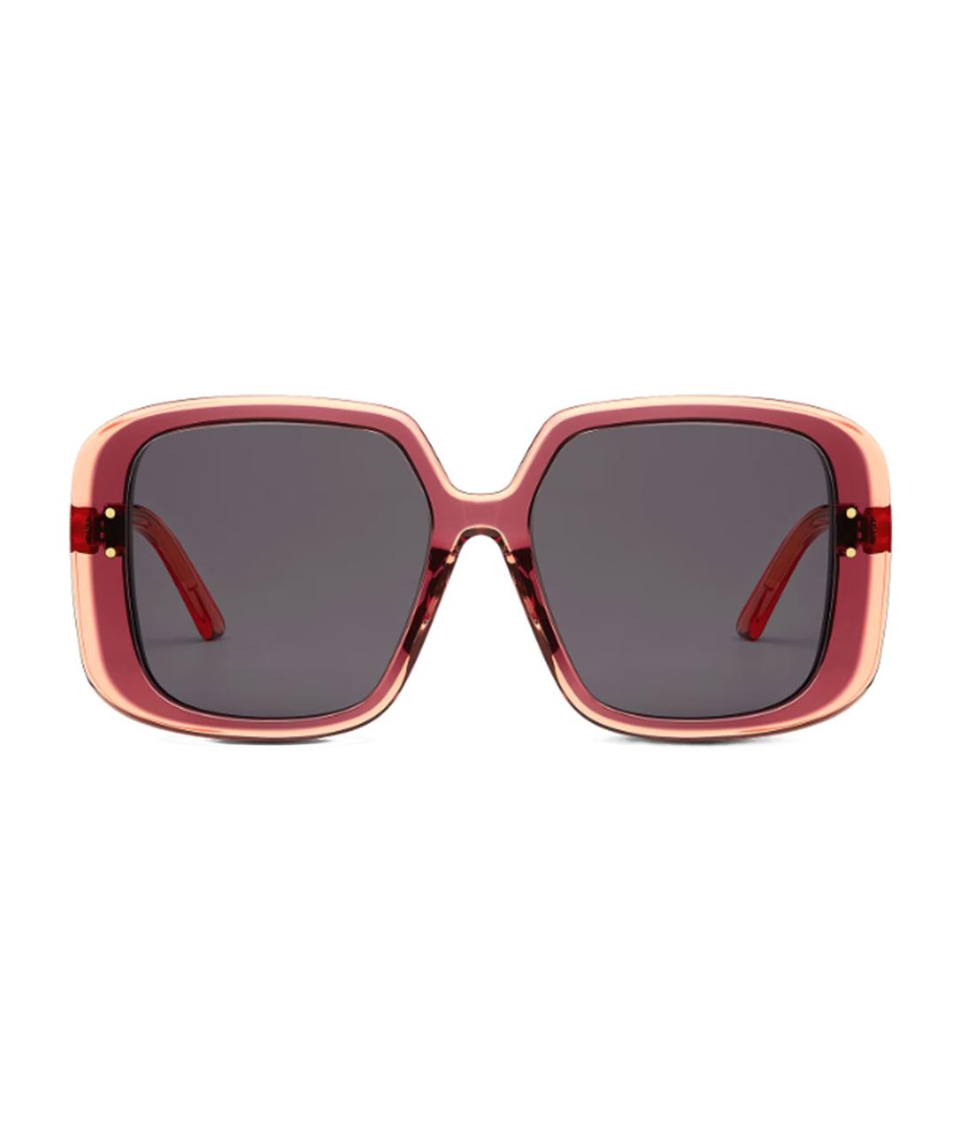 CHRISTIAN DIOR Красные пластиковые солнцезащитные очки, фото 2