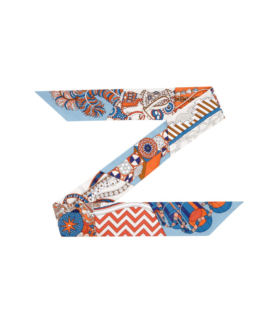 HERMES Синий шарф, фото 1