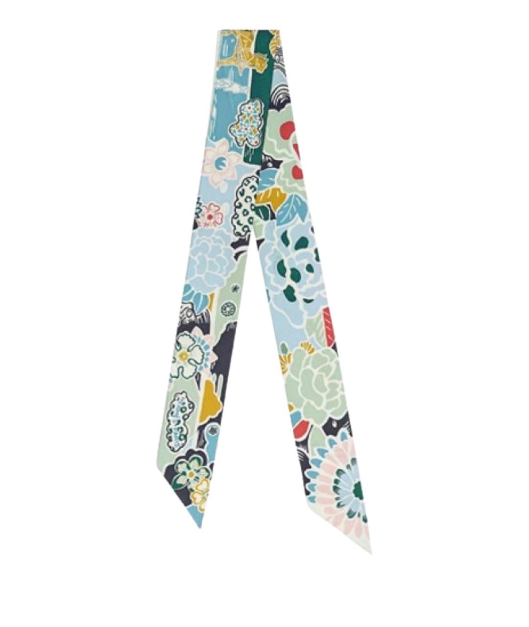 HERMES Темно-синий шарф, фото 1