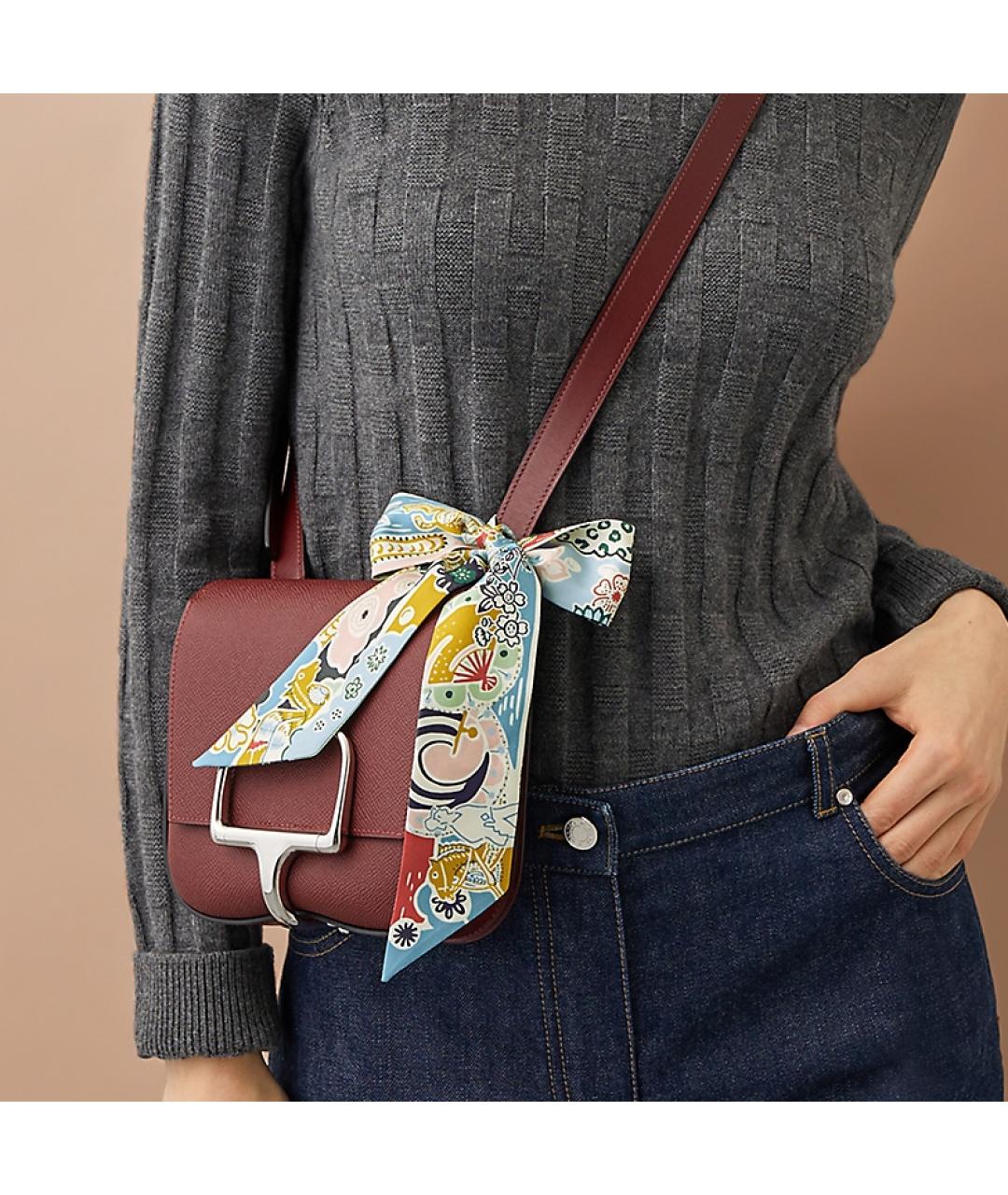 HERMES Темно-синий шарф, фото 2