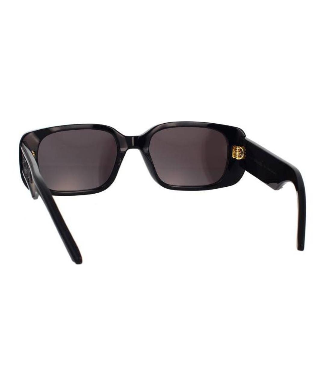 CHRISTIAN DIOR Черные пластиковые солнцезащитные очки, фото 4