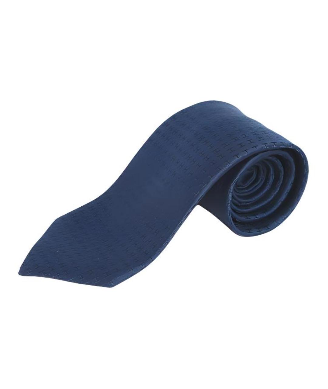 HERMES Синий шелковый платок, фото 2