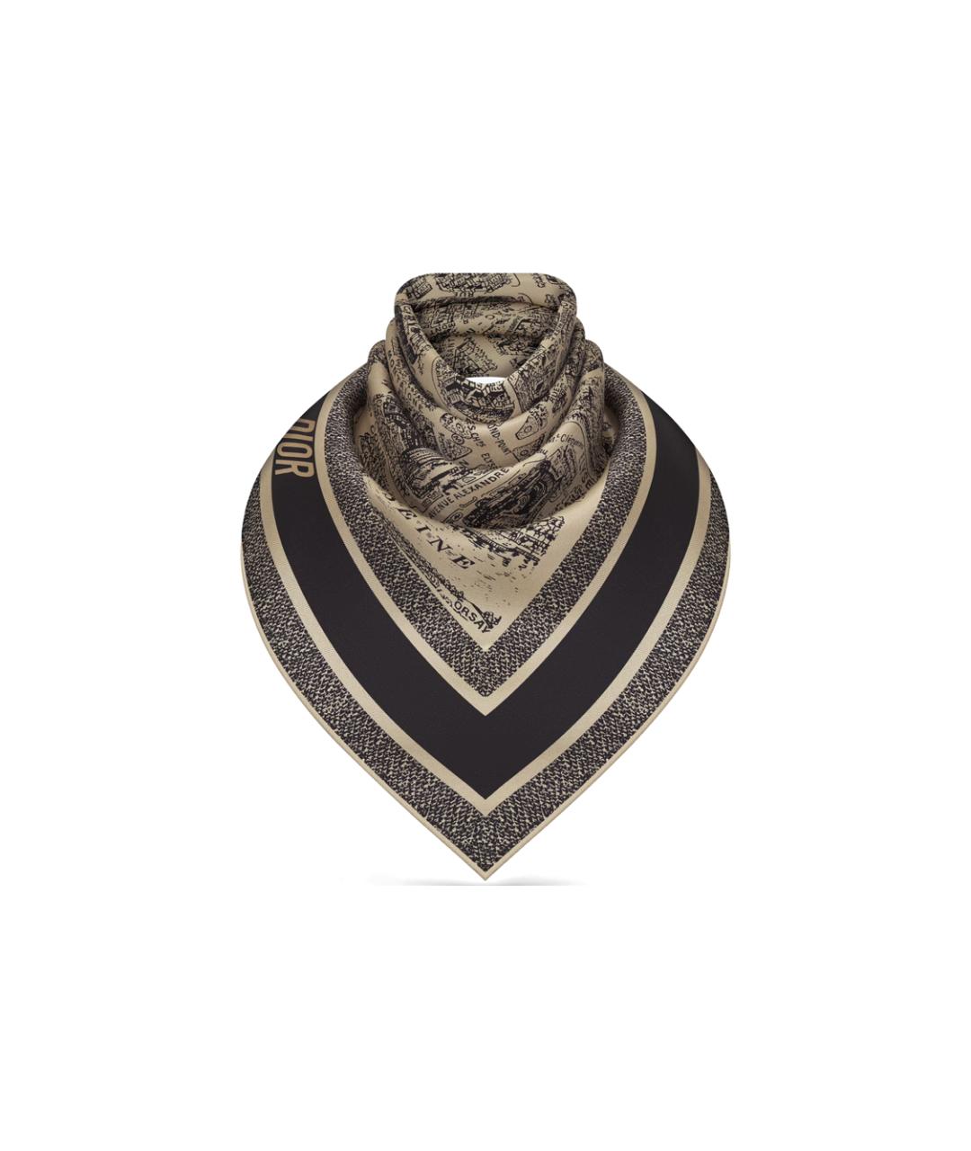 CHRISTIAN DIOR Мульти шелковый шарф, фото 2