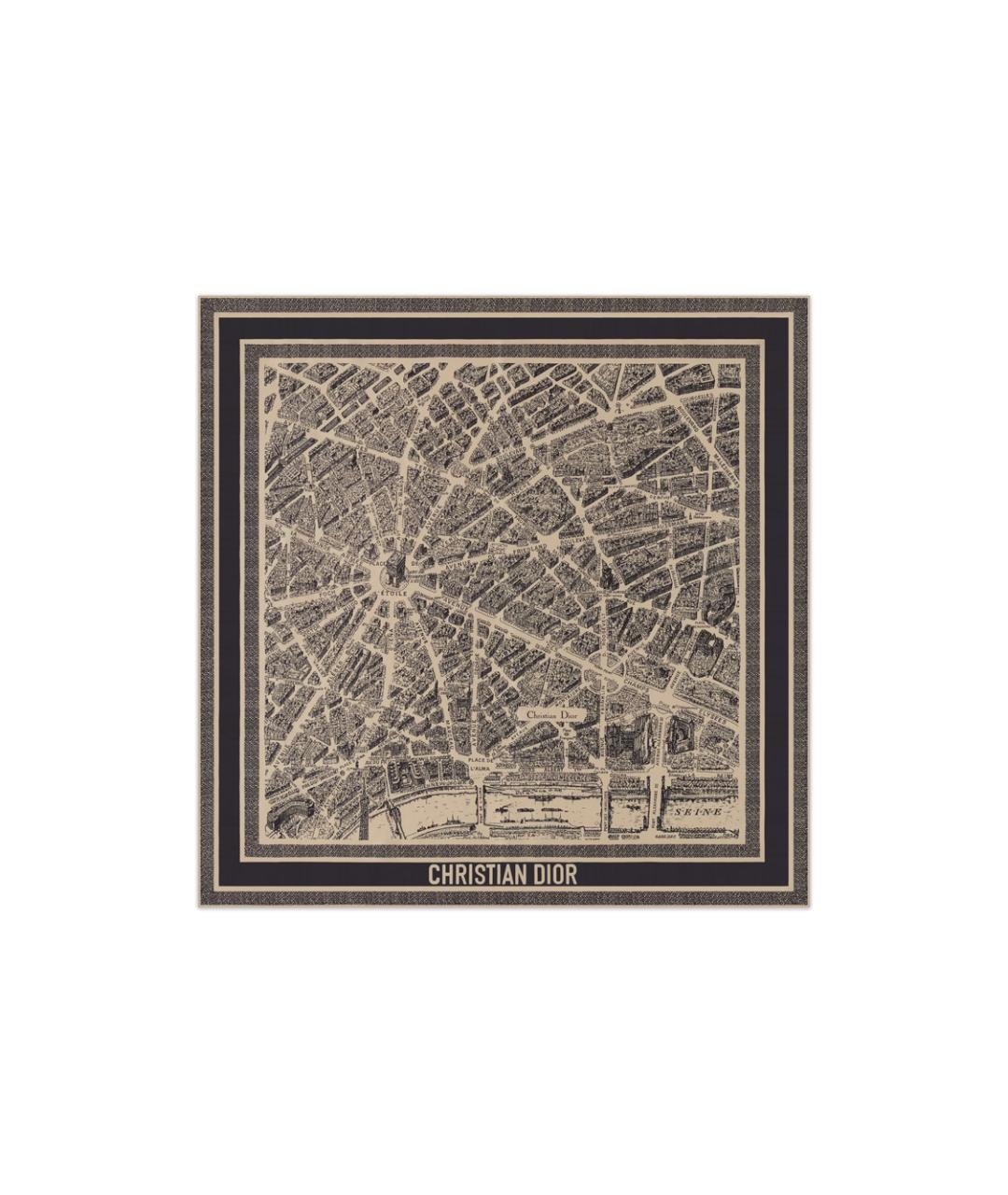 CHRISTIAN DIOR Мульти шелковый шарф, фото 4