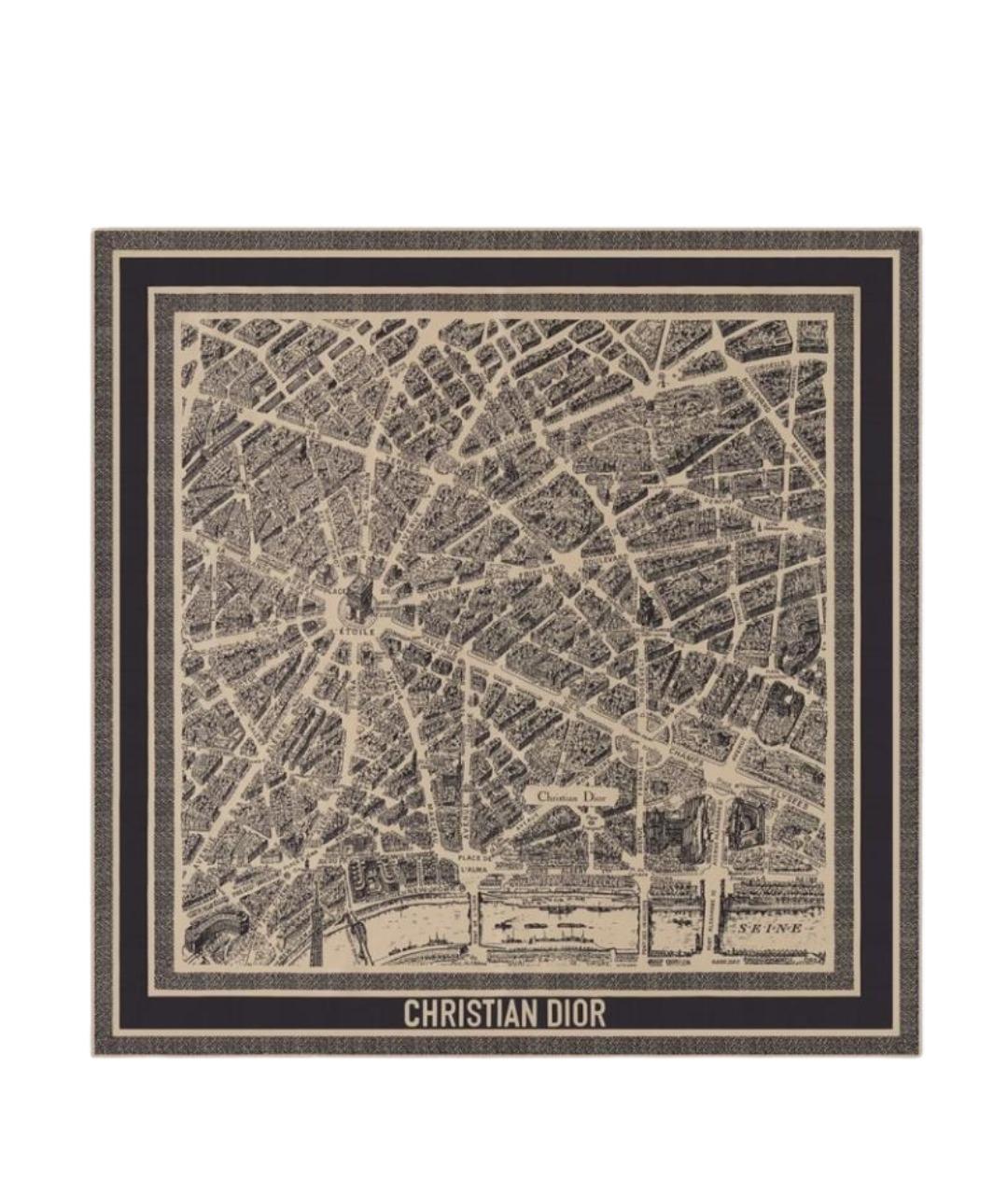 CHRISTIAN DIOR Мульти шелковый шарф, фото 1