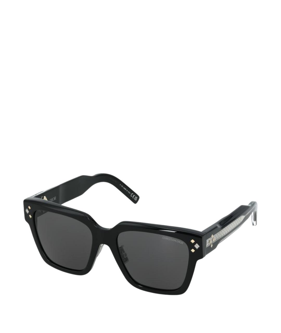 CHRISTIAN DIOR Черные пластиковые солнцезащитные очки, фото 1