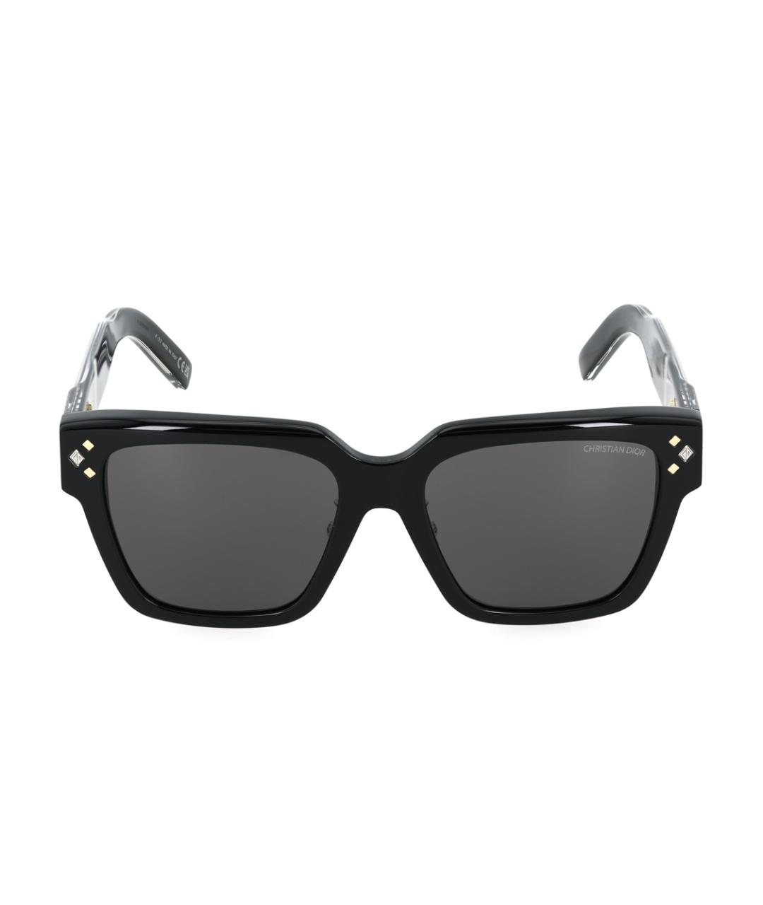 CHRISTIAN DIOR Черные пластиковые солнцезащитные очки, фото 2