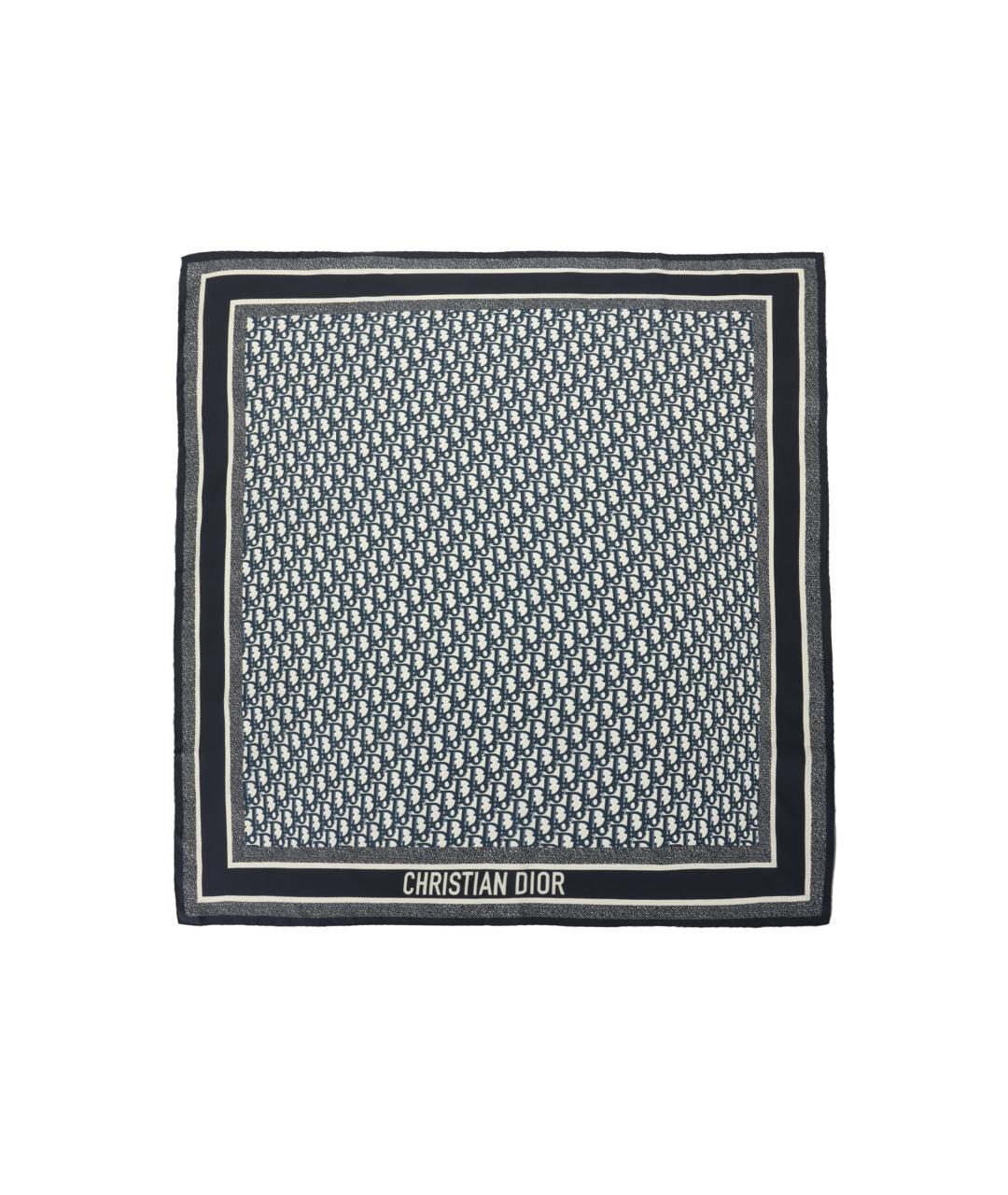 CHRISTIAN DIOR Серый шарф, фото 3
