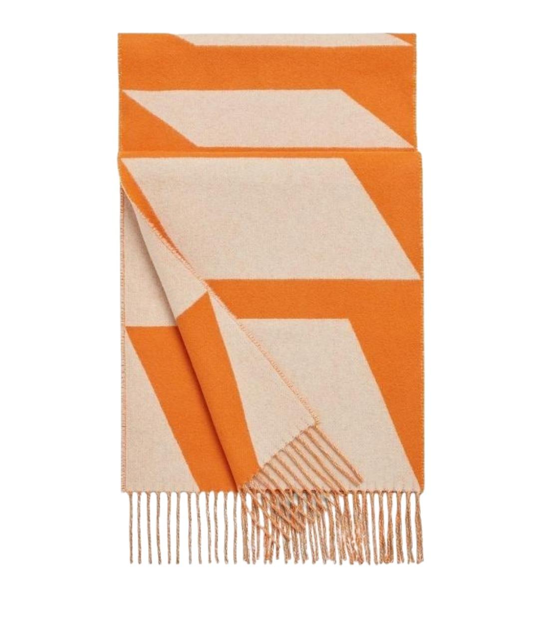 HERMES Оранжевый шарф, фото 1