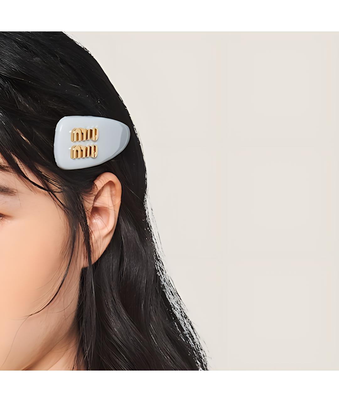 MIU MIU Серая заколка, фото 3