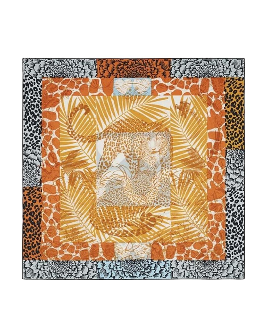 HERMES Оранжевый шарф, фото 1